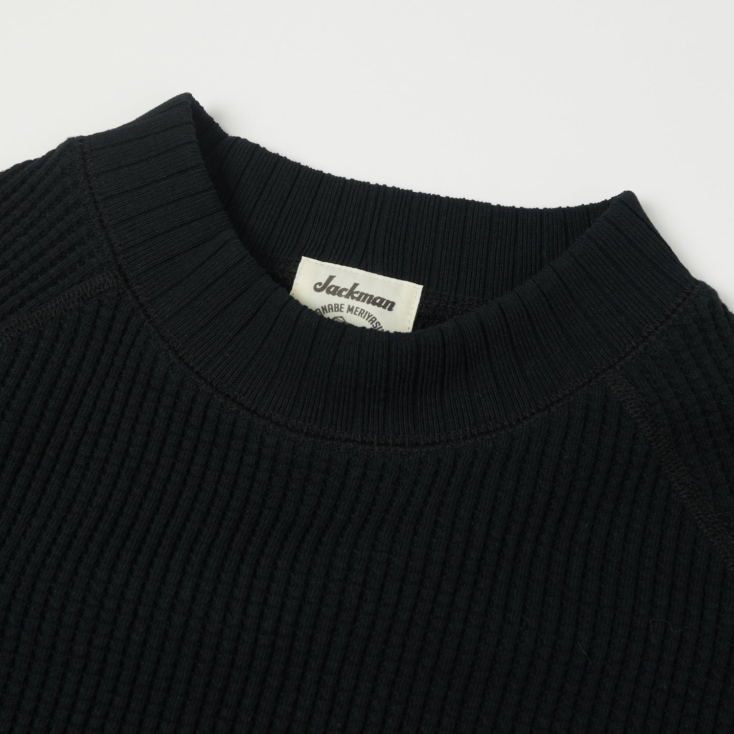 Jackman Midneck Waffle Sweatshirt - Black