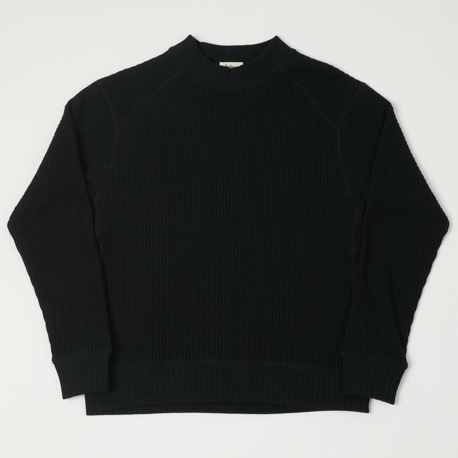 Jackman Midneck Waffle Sweatshirt - Black