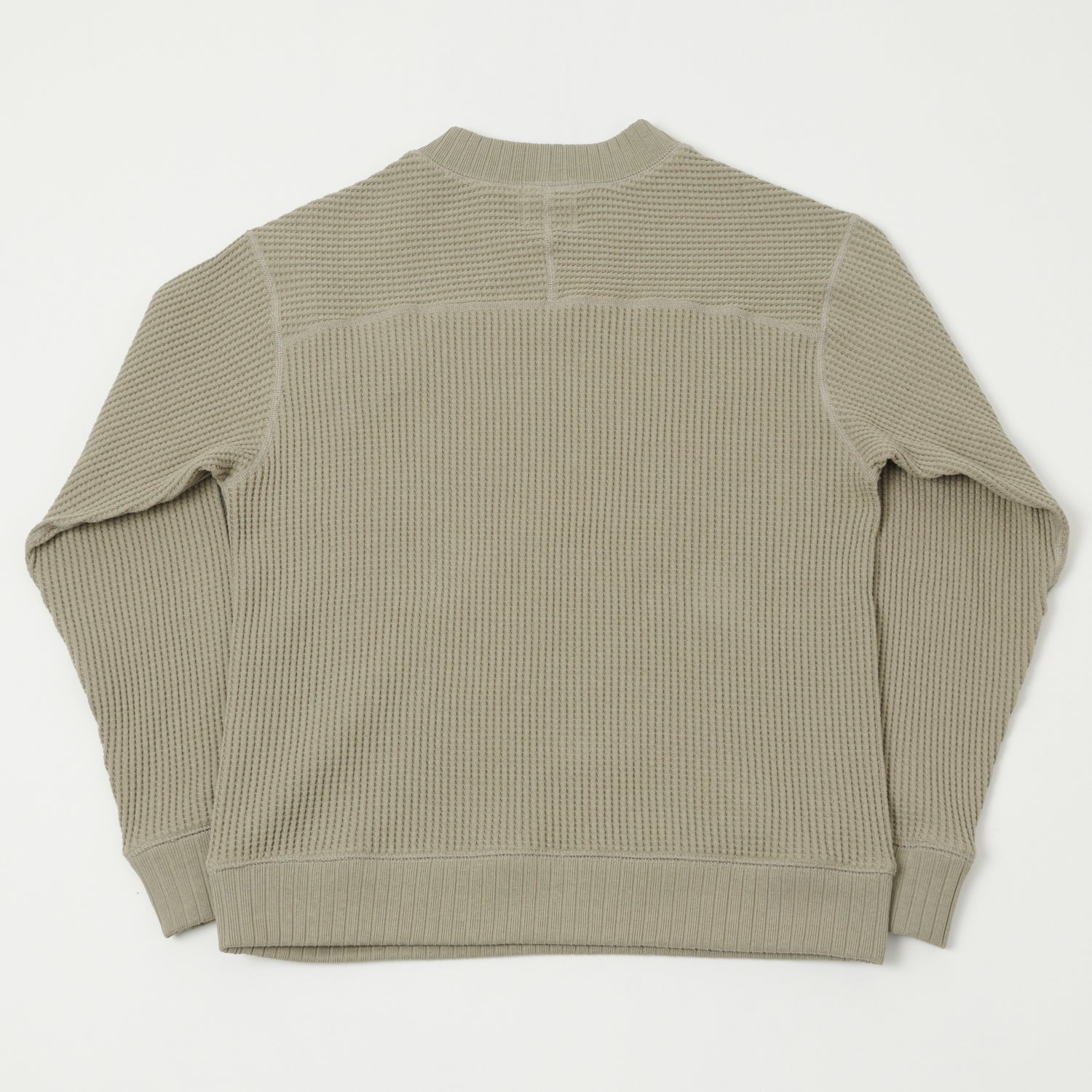 Jackman Midneck Waffle Sweatshirt - Shadow Khaki