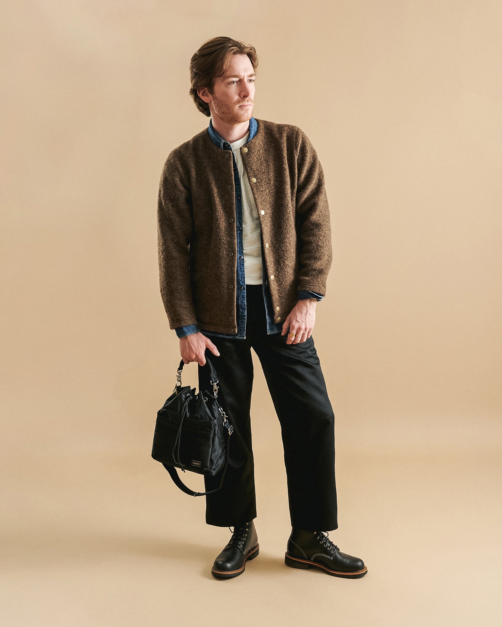 Spellbound Denim Work Shirt - Mid Wash