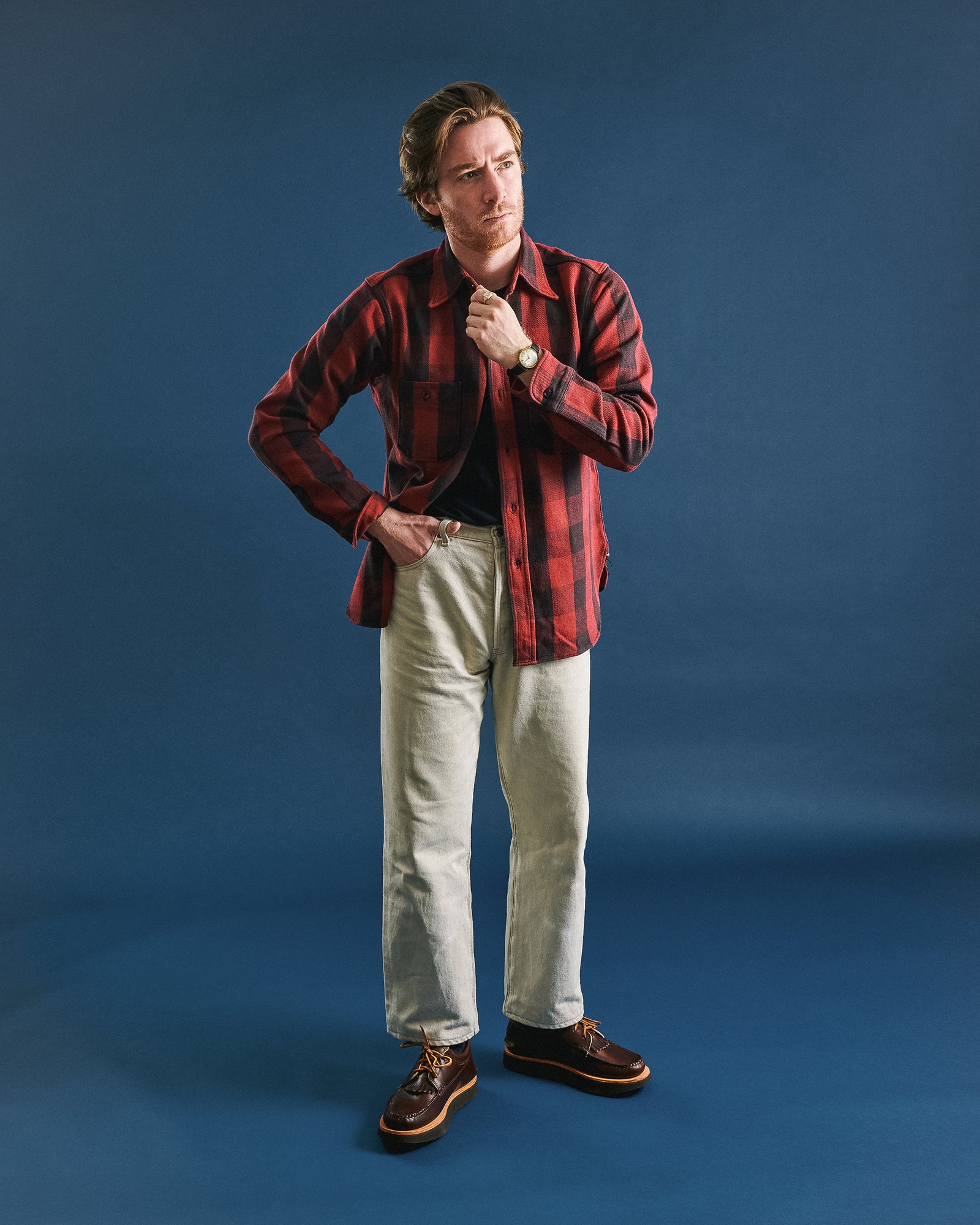 Yuketen Blucher Rocker w/ Kiltie Shoe - G Brown