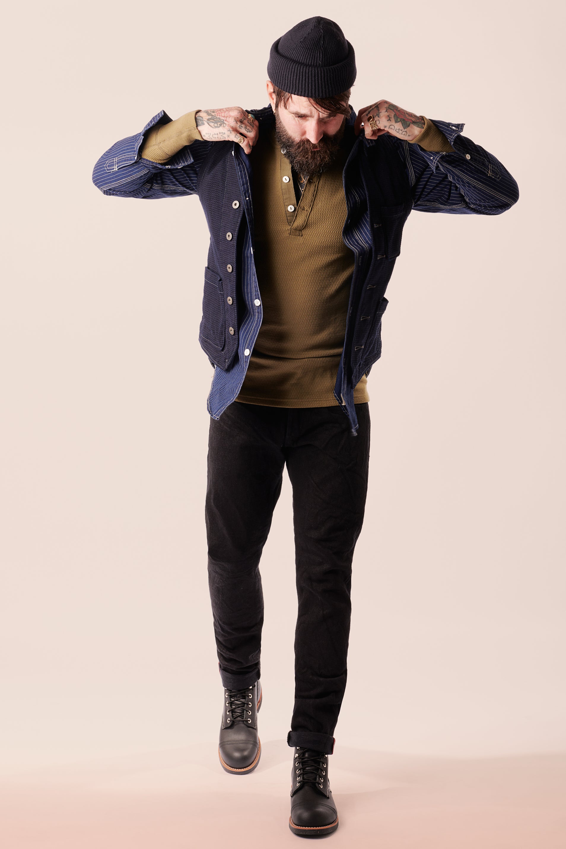 ONI Denim 679 20oz AIZUMIxBLACK Slim Tapered Jean - One Wash