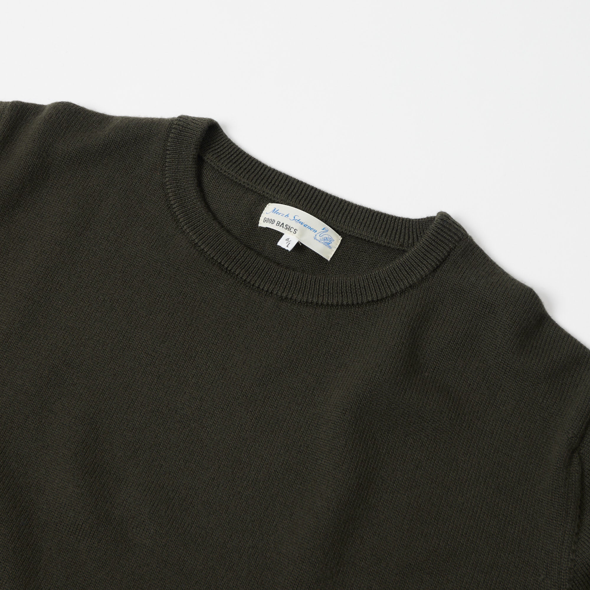 Merz b. Schwanen 'Good Basics' Oversized Merino Pullover - Army