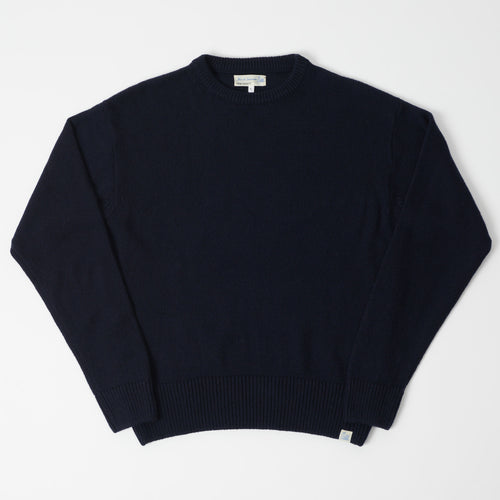 Merz b. Schwanen 'Good Basics' Recycled Cashmere Pullover - Dark Navy