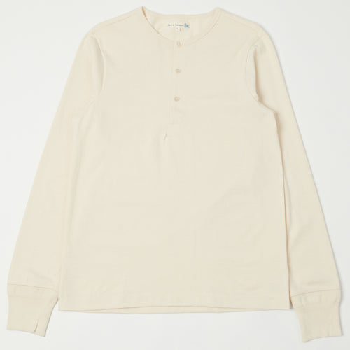 Merz b. Schwanen 206 Long Sleeve Henley - Nature