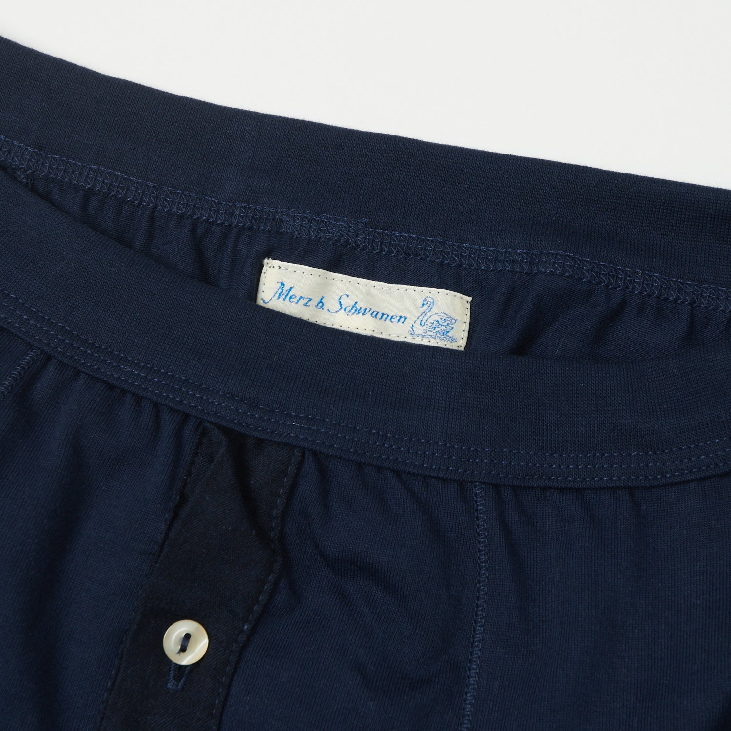 Merz b. Schwanen 255 Button Fly Boxer Brief - Ink Blue