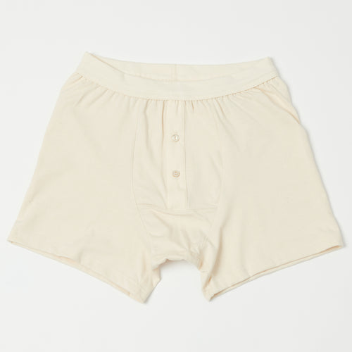 Merz b. Schwanen 255 Button Fly Boxer Brief - Nature