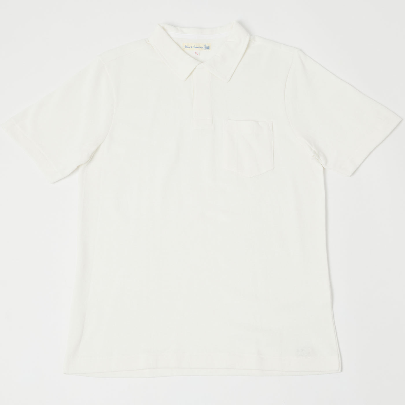 Merz b. Schwanen 2PKPL Pocket Polo Shirt - White