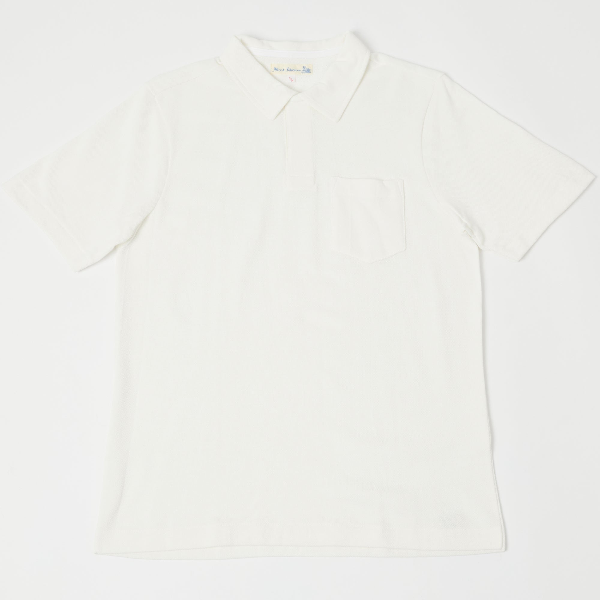 Merz b. Schwanen 2PKPL Pocket Polo Shirt - White