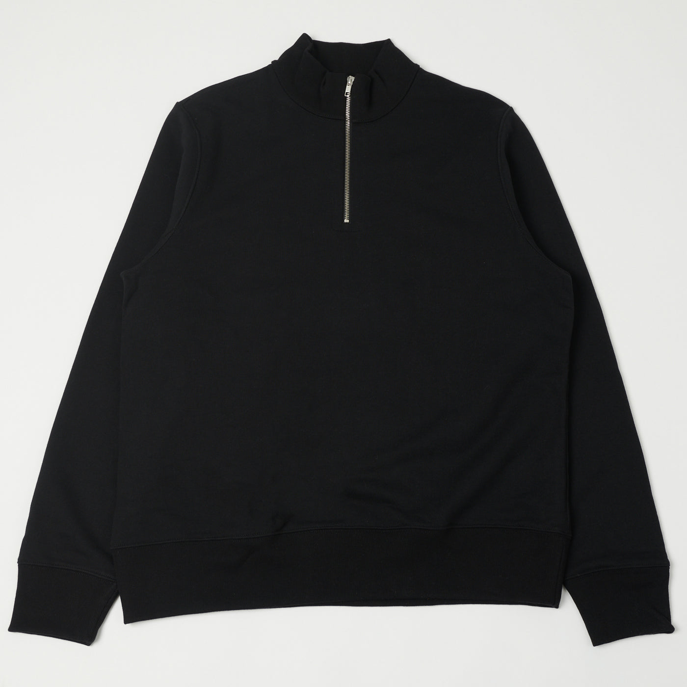 Merz b. Schwanen 343Z Half Zip Sweatshirt - Deep Black