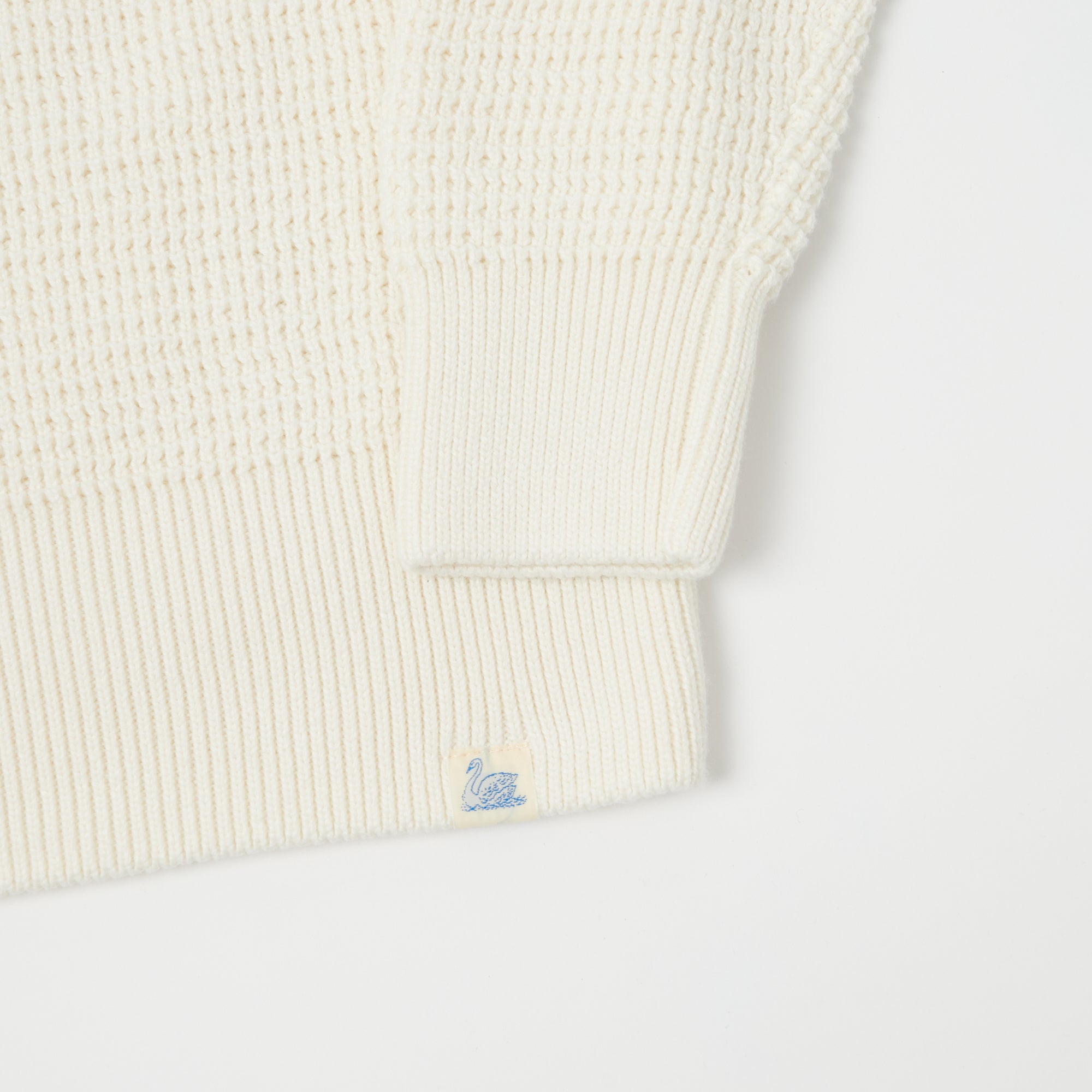 Merz b. Schwanen 'Good Basics' Waffle Knit Pullover - Nature