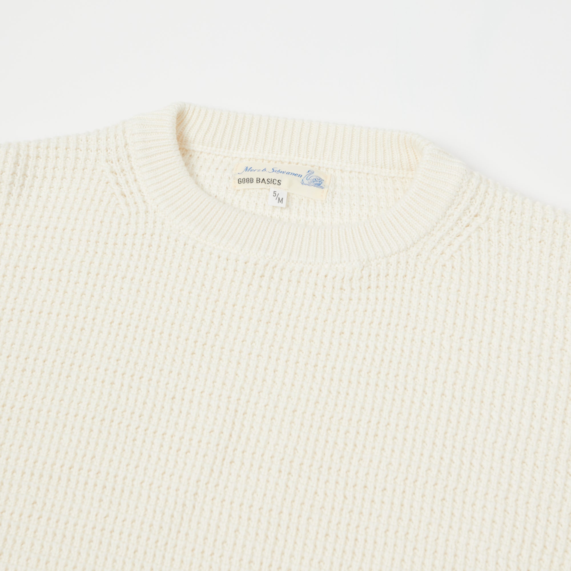 Merz b. Schwanen 'Good Basics' Waffle Knit Pullover - Nature