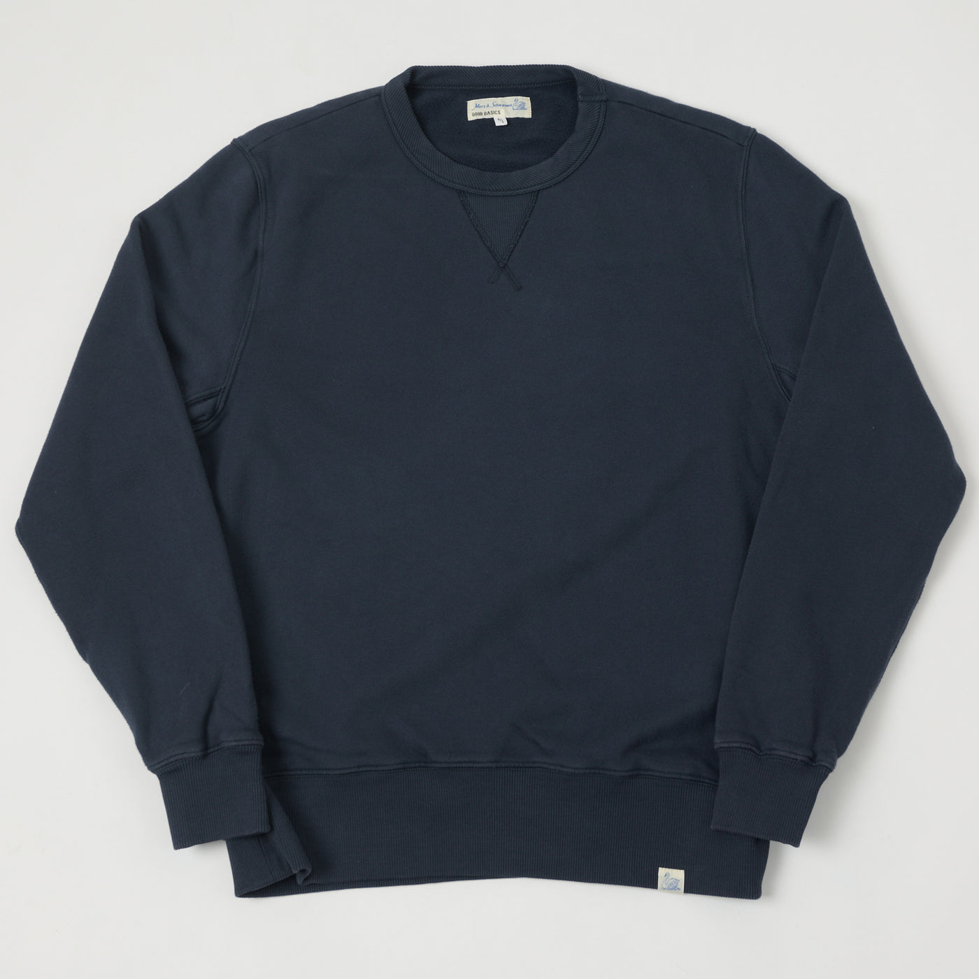 Merz b. Schwanen 'Good Basics' Athletic Sweatshirt - Denim Blue