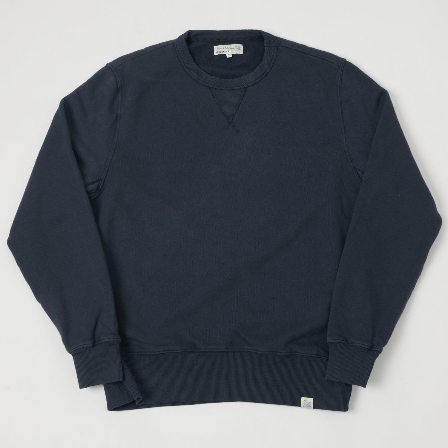 Merz b. Schwanen 'Good Basics' Athletic Sweatshirt - Denim Blue
