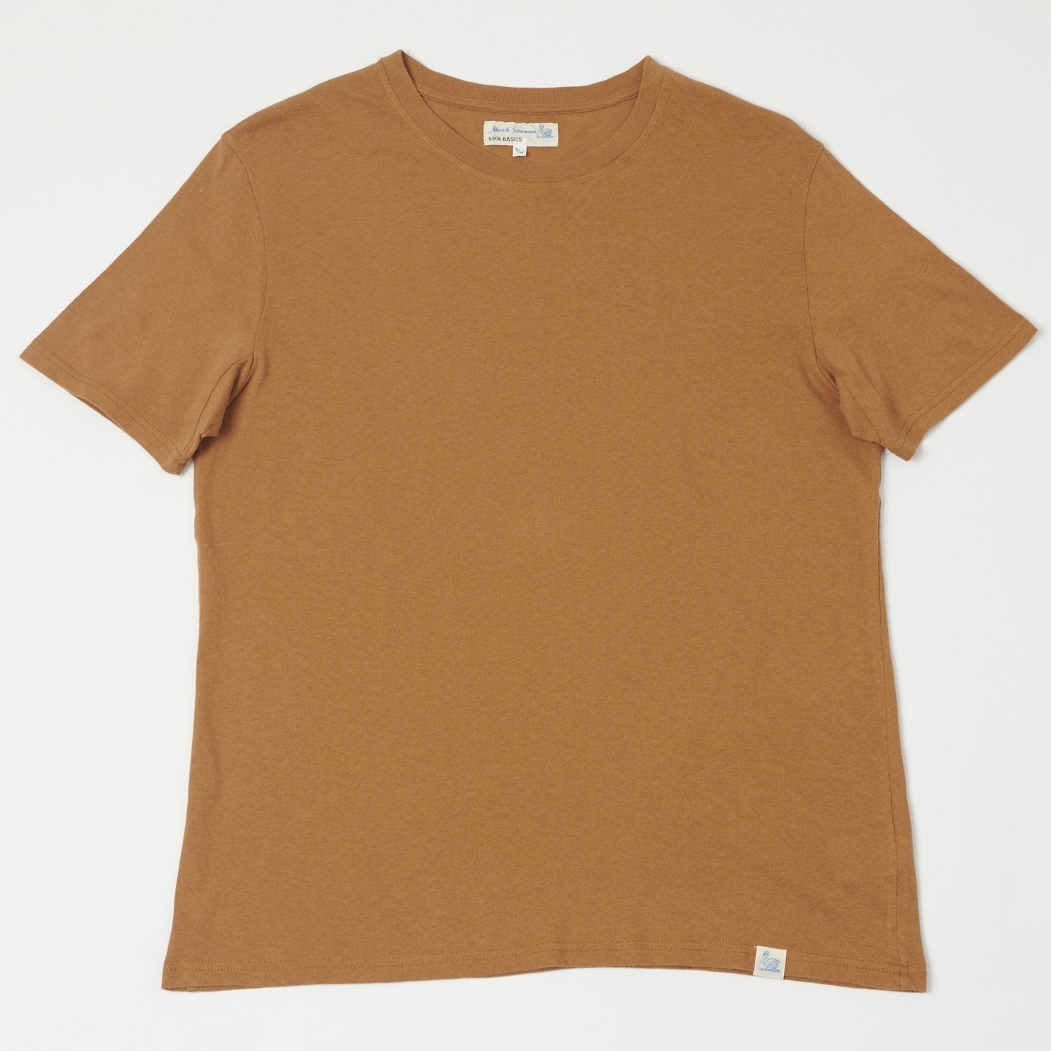 Merz b. Schwanen 'Good Basics' Vintage Wash T-Shirt - Amber