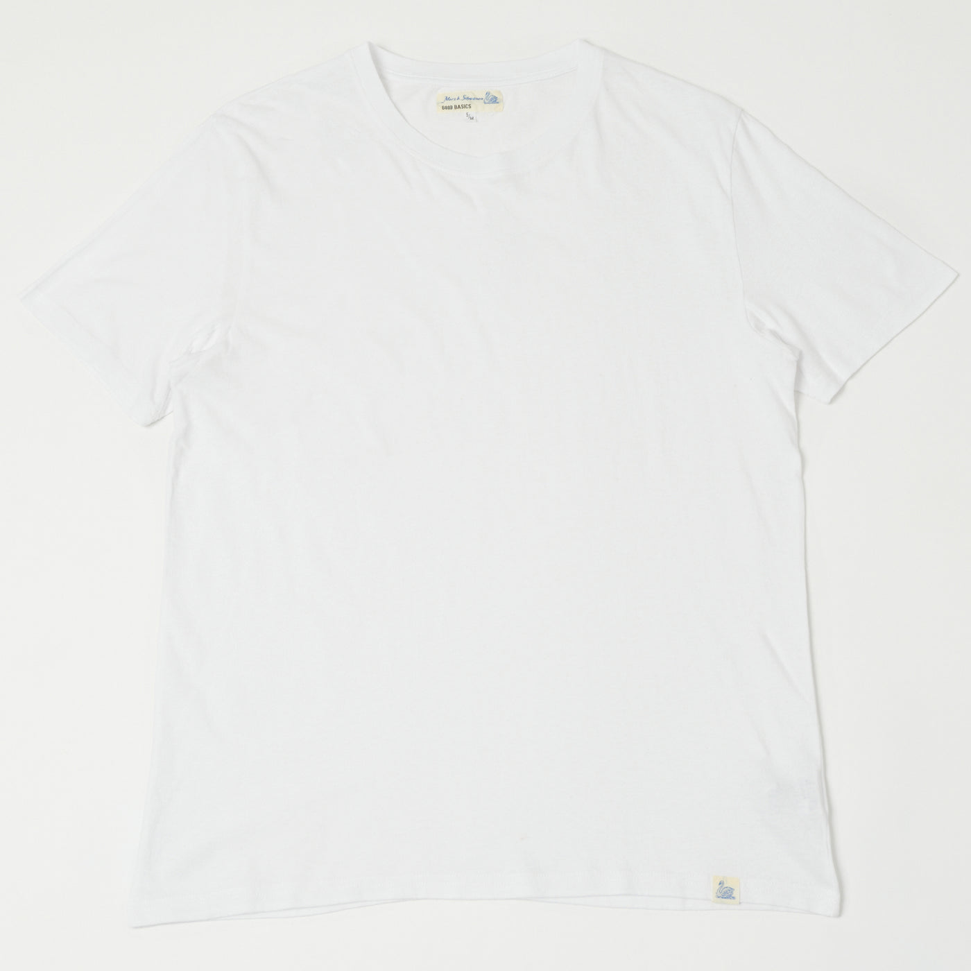 Merz b. Schwanen 'Good Basics' Vintage Wash T-Shirt - White