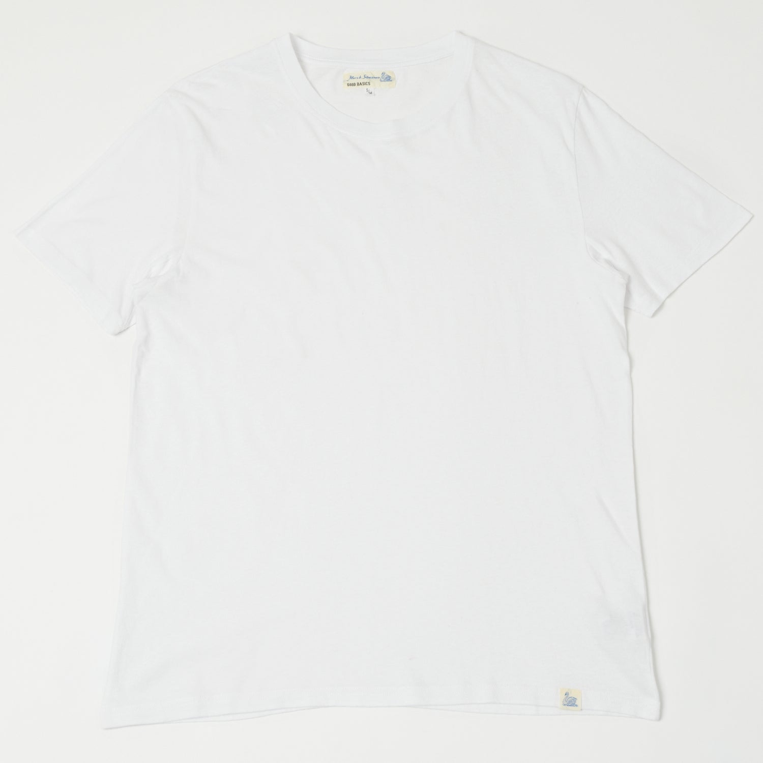 Merz b. Schwanen 'Good Basics' Vintage Wash T-Shirt - White