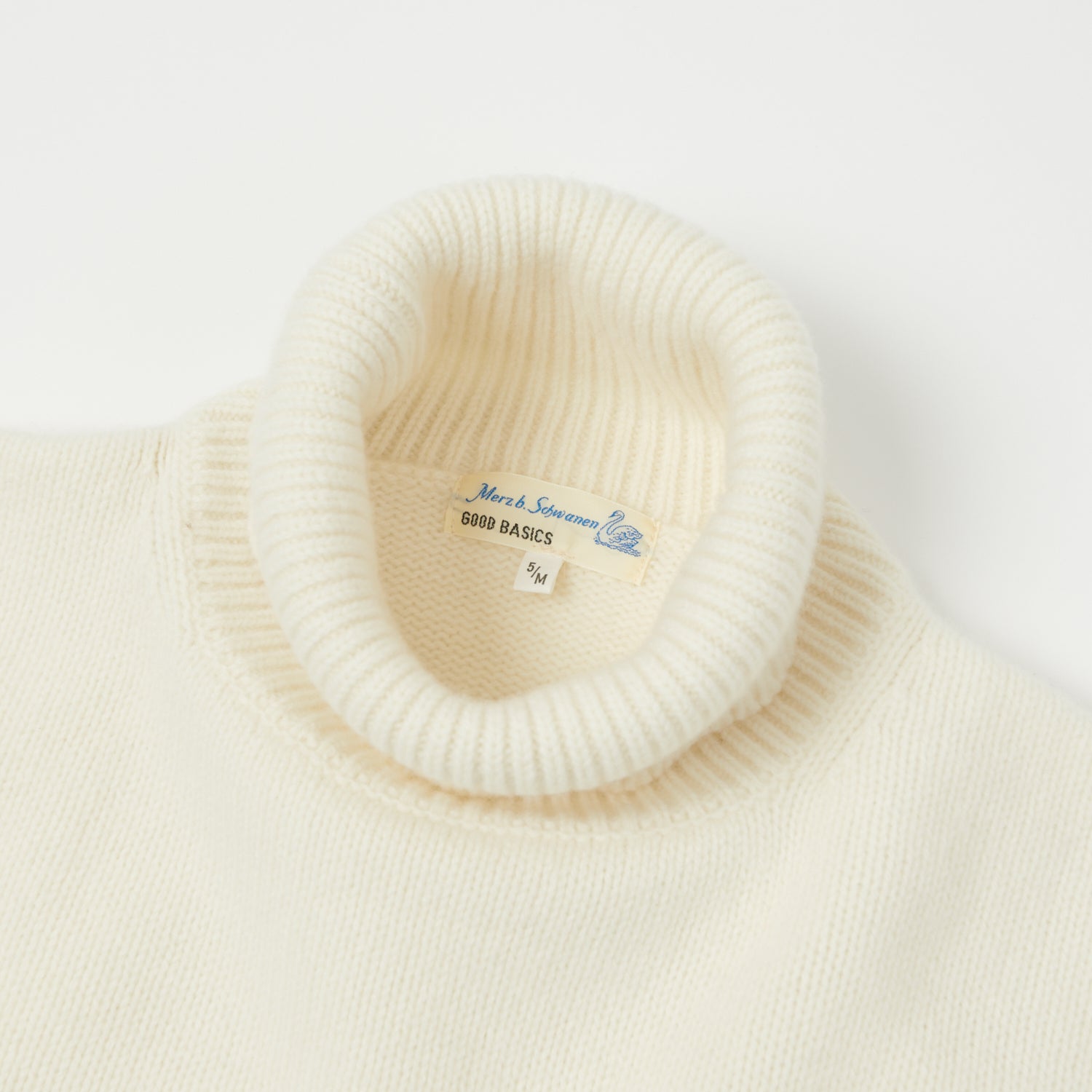 Merz b. Schwanen 'Good Basics' Wool Cashmere Knit Turtleneck - Nature