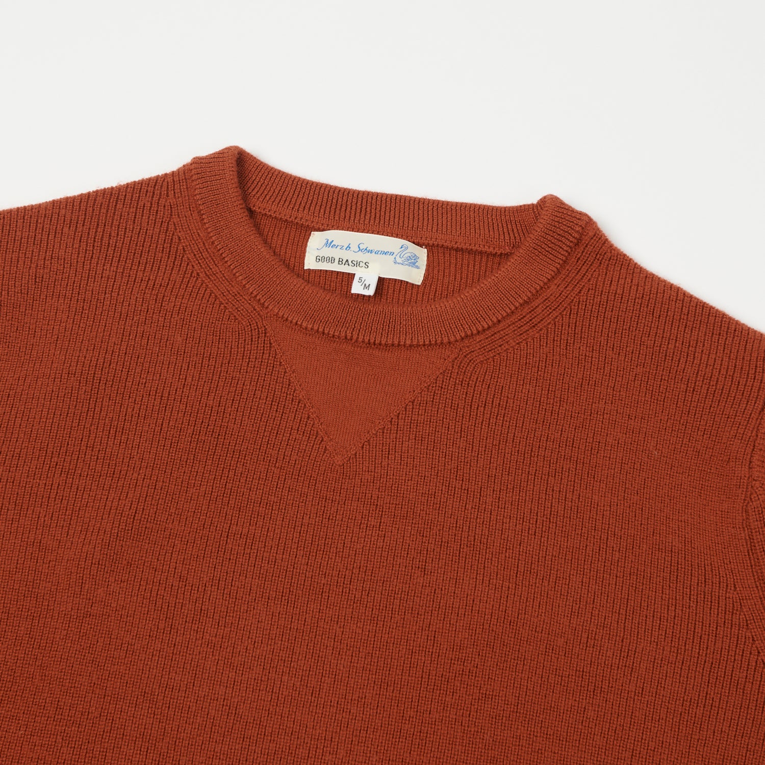Merz b. Schwanen 'Good Basics' Ribbed Merino Wool Pullover - Clay