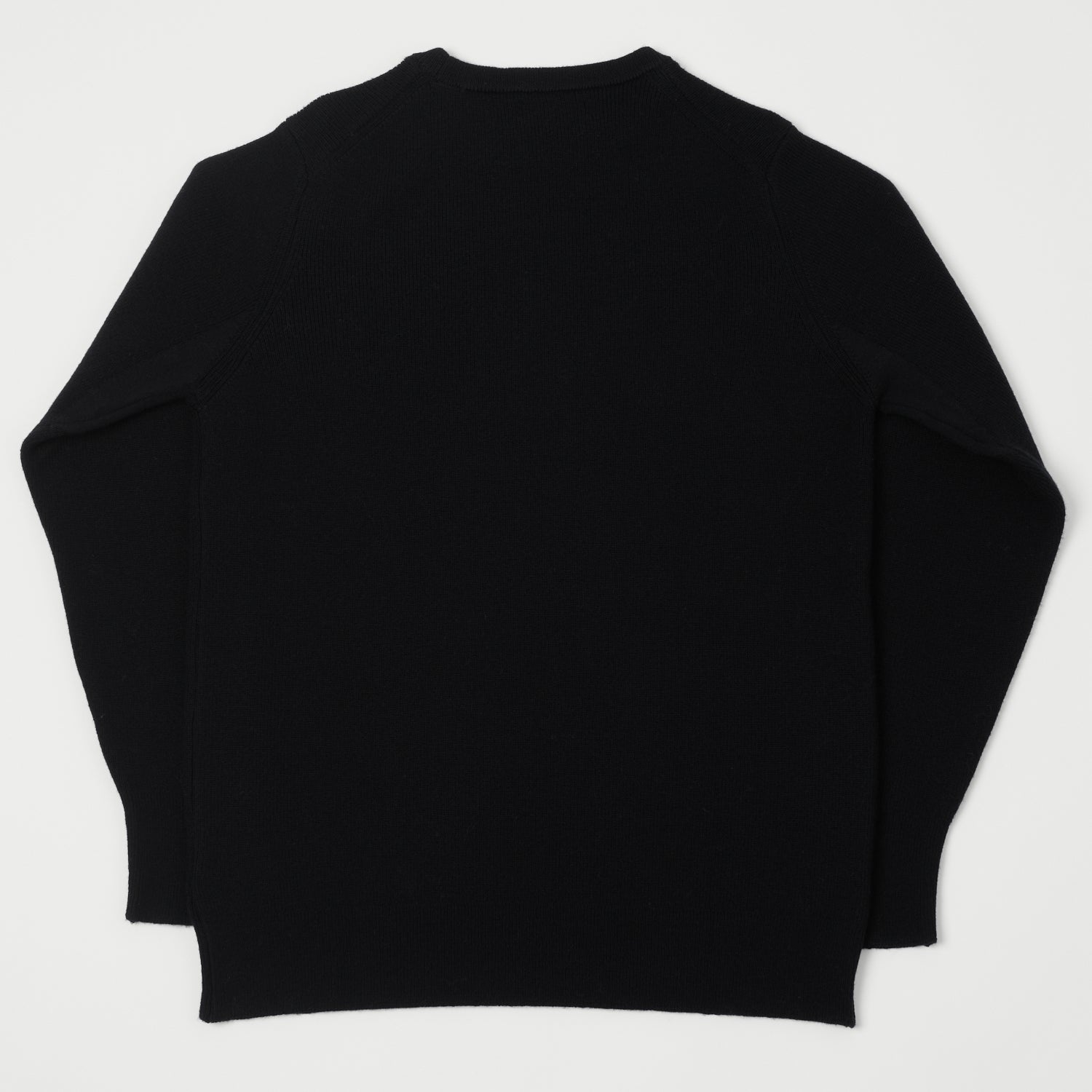Merz b. Schwanen 'Good Basics' Ribbed Merino Wool Pullover - Deep Black