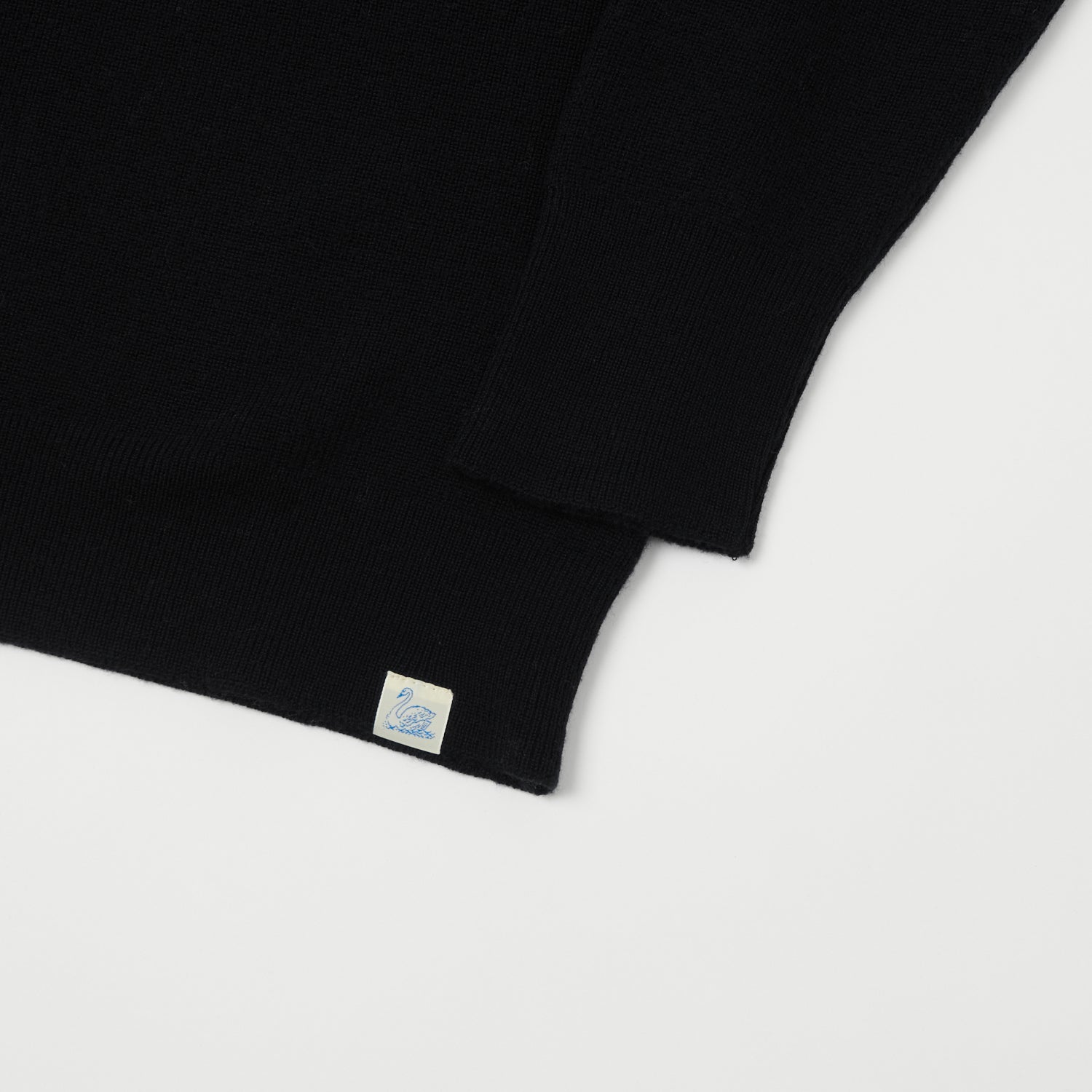 Merz b. Schwanen 'Good Basics' Ribbed Merino Wool Pullover - Deep Black