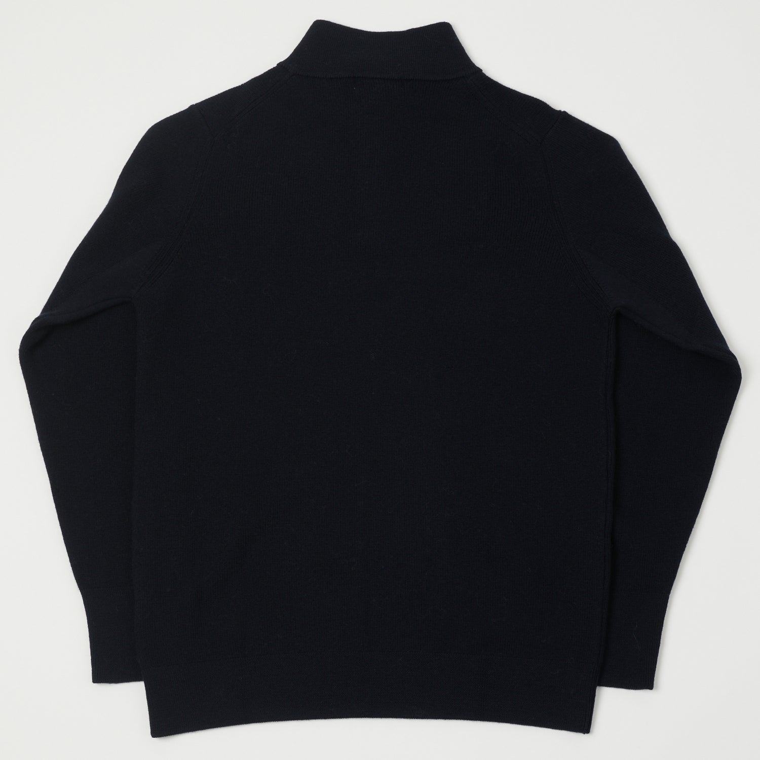 Merz b. Schwanen 'Good Basics' Merino Wool Quarter Zip Pullover - Dark Navy