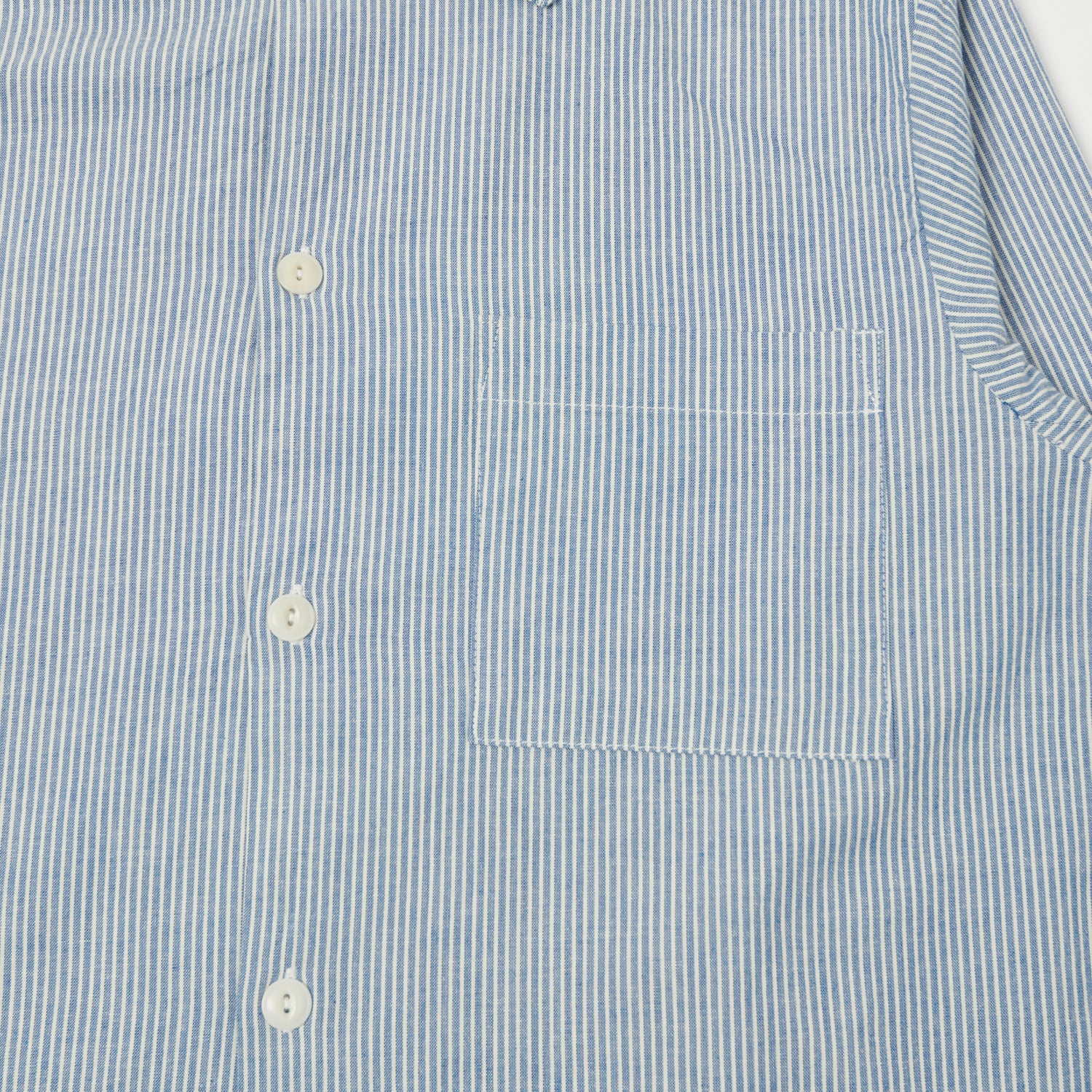 Merz b. Schwanen 'Good Basics' Pyjama Top - Denim Blue/Natural