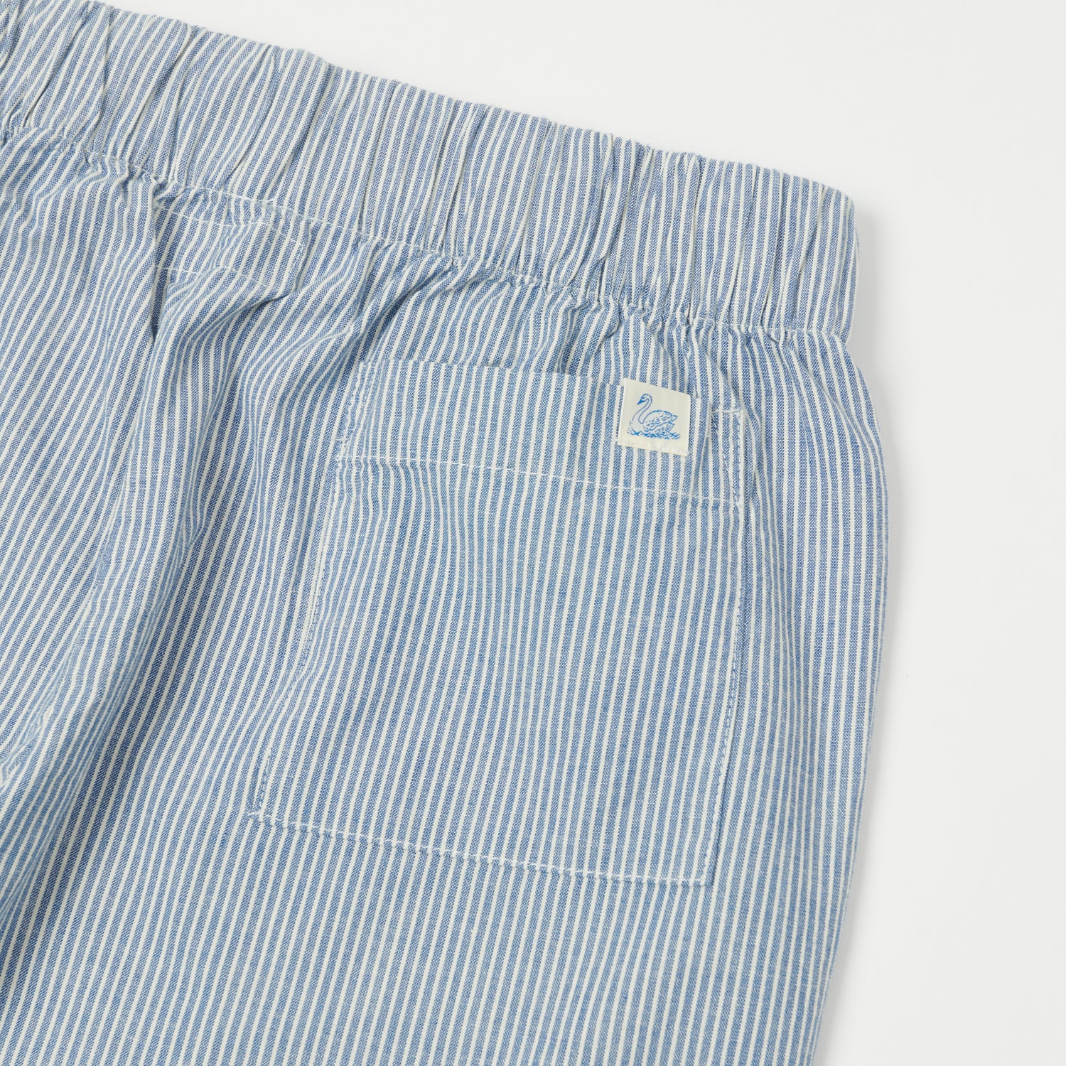 Merz b. Schwanen 'Good Basics' Pyjama Pants - Denim Blue/Natural