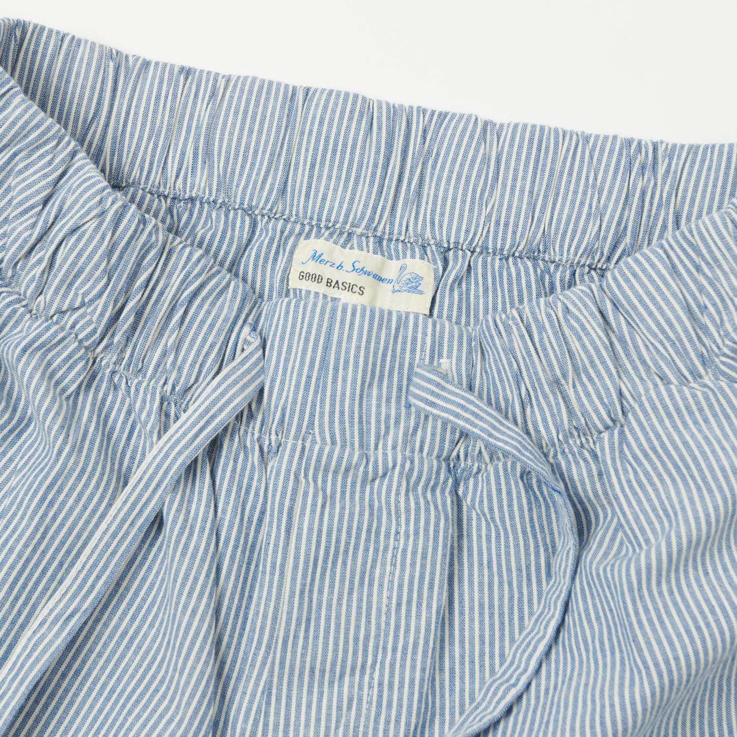 Merz b. Schwanen 'Good Basics' Pyjama Pants - Denim Blue/Natural