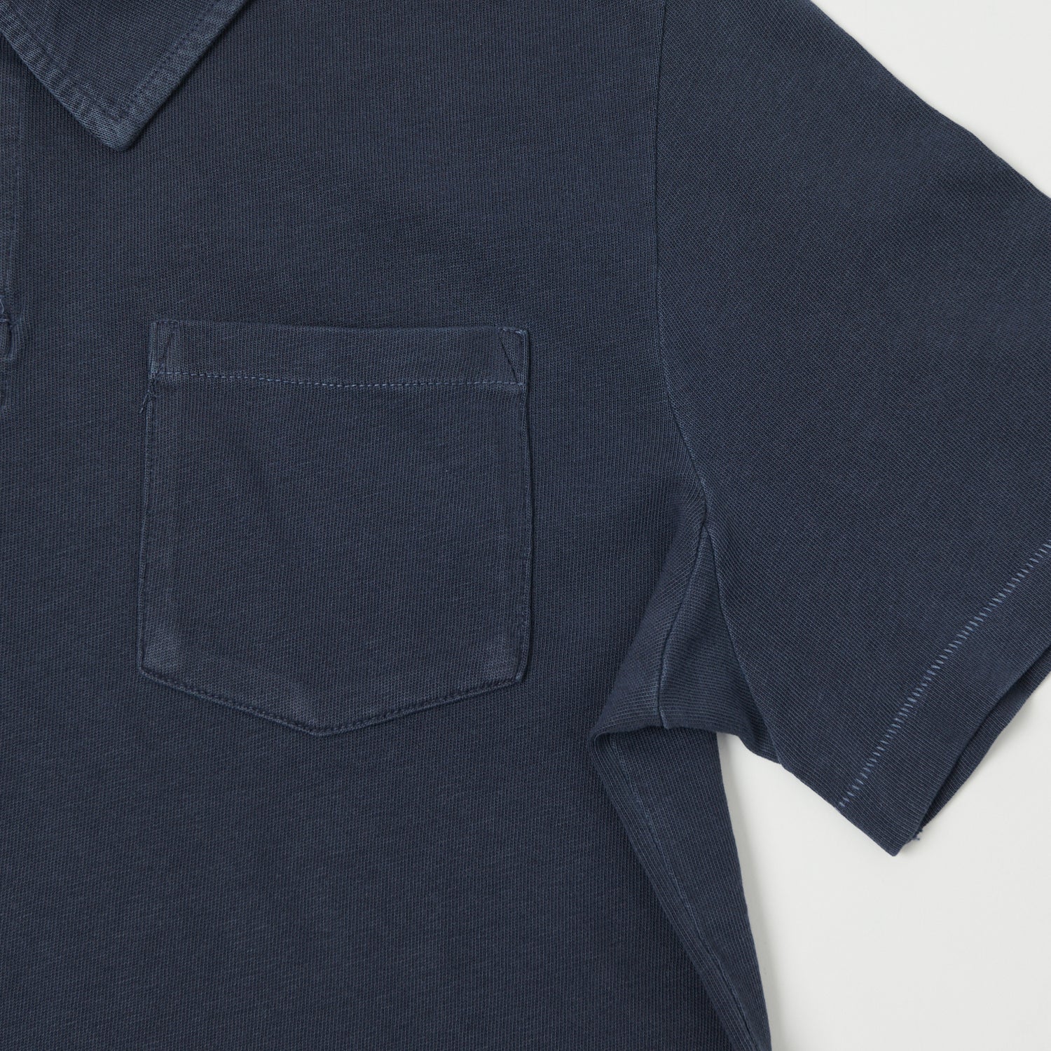 Merz b. Schwanen 'Good Basics' Polo Shirt - Denim Blue