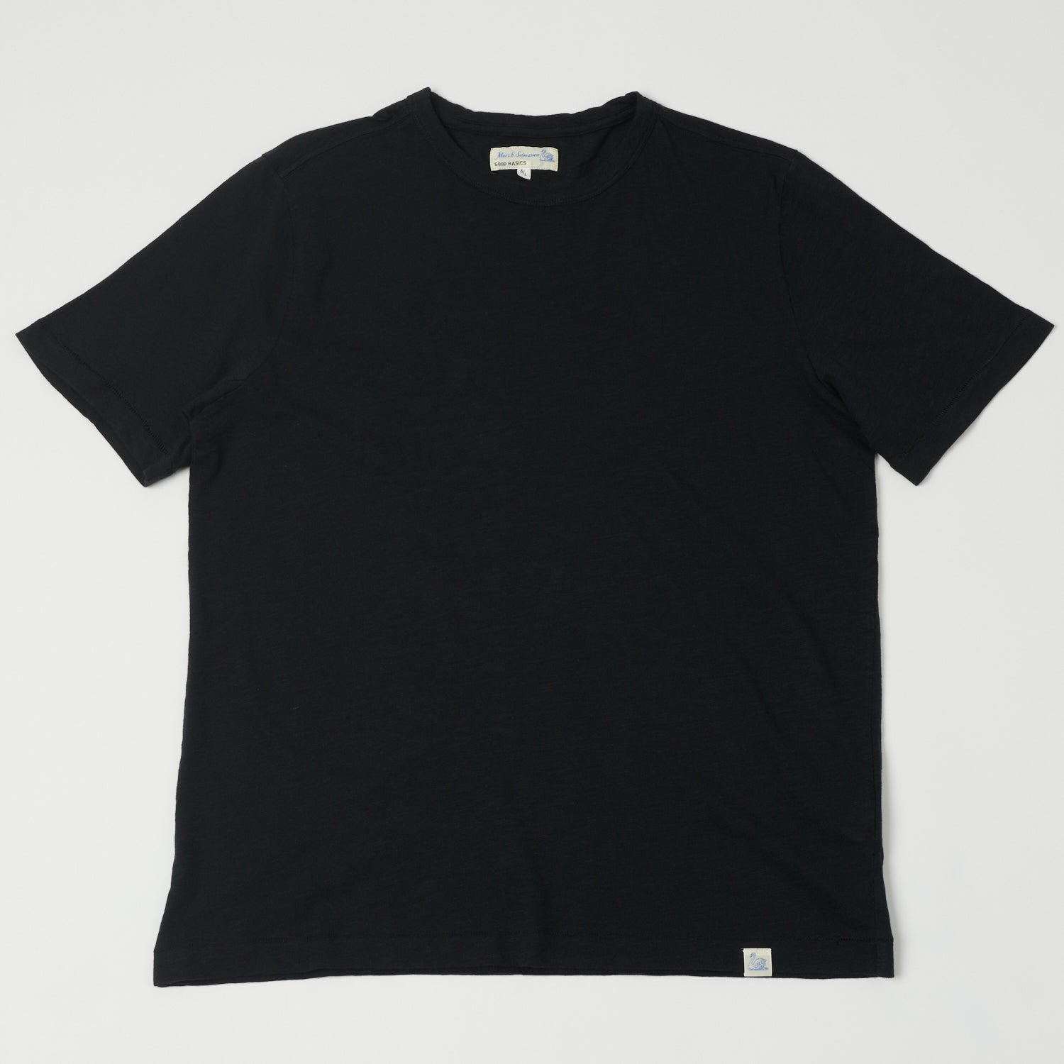 Merz b. Schwanen 'Good Basics' SCT04 Pima Slub Cotton Tee - Deep Black