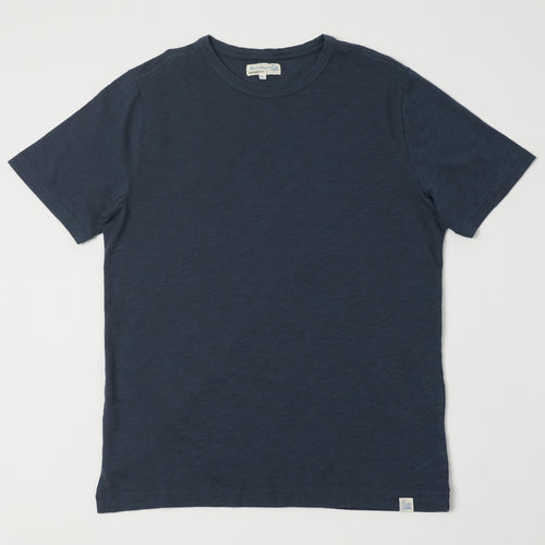 Merz b. Schwanen 'Good Basics' SCT04 Pima Slub Cotton Tee - Denim Blue