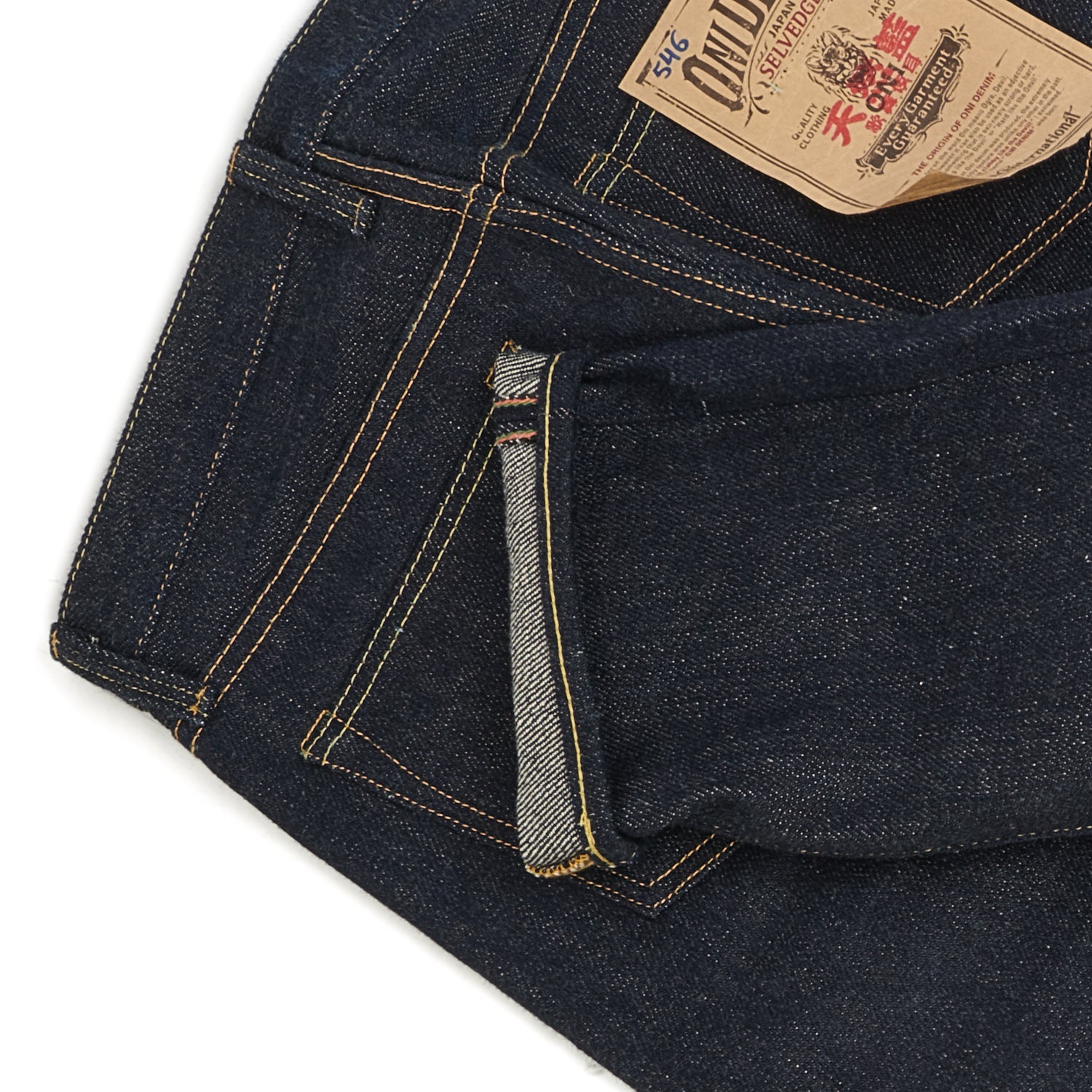 ONI Denim 546 22oz Natural Indigo Slim Straight Jeans - Raw
