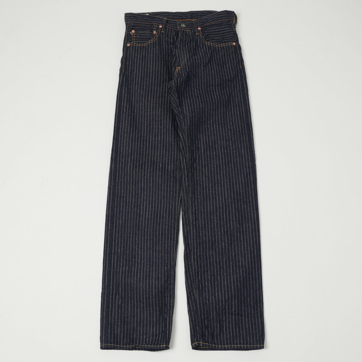 ONI Denim 022-HJS 12oz Drop Needle Wide Straight Jean - One Wash