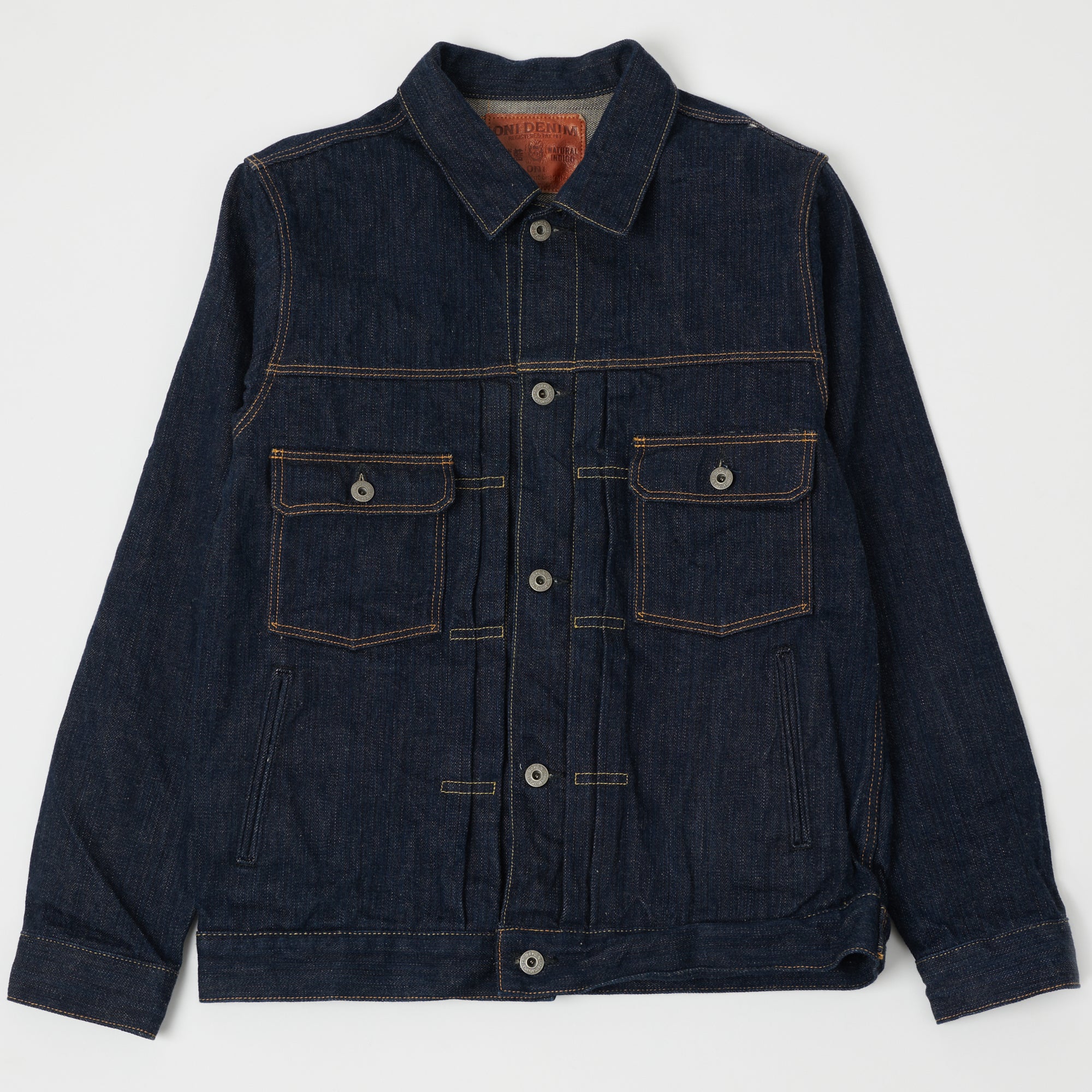 ONI Denim 02506P-SHM 'Kiwami' Semi Hand Made 16oz Type II Denim Jacket - Rinsed