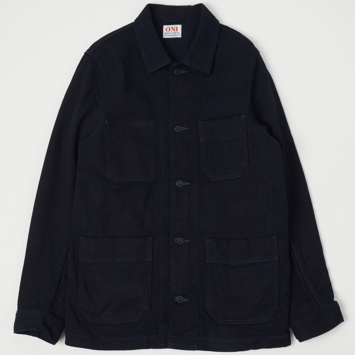 ONI Denim 03100-ID Sashiko Dobby Coverall Jacket - Indigo