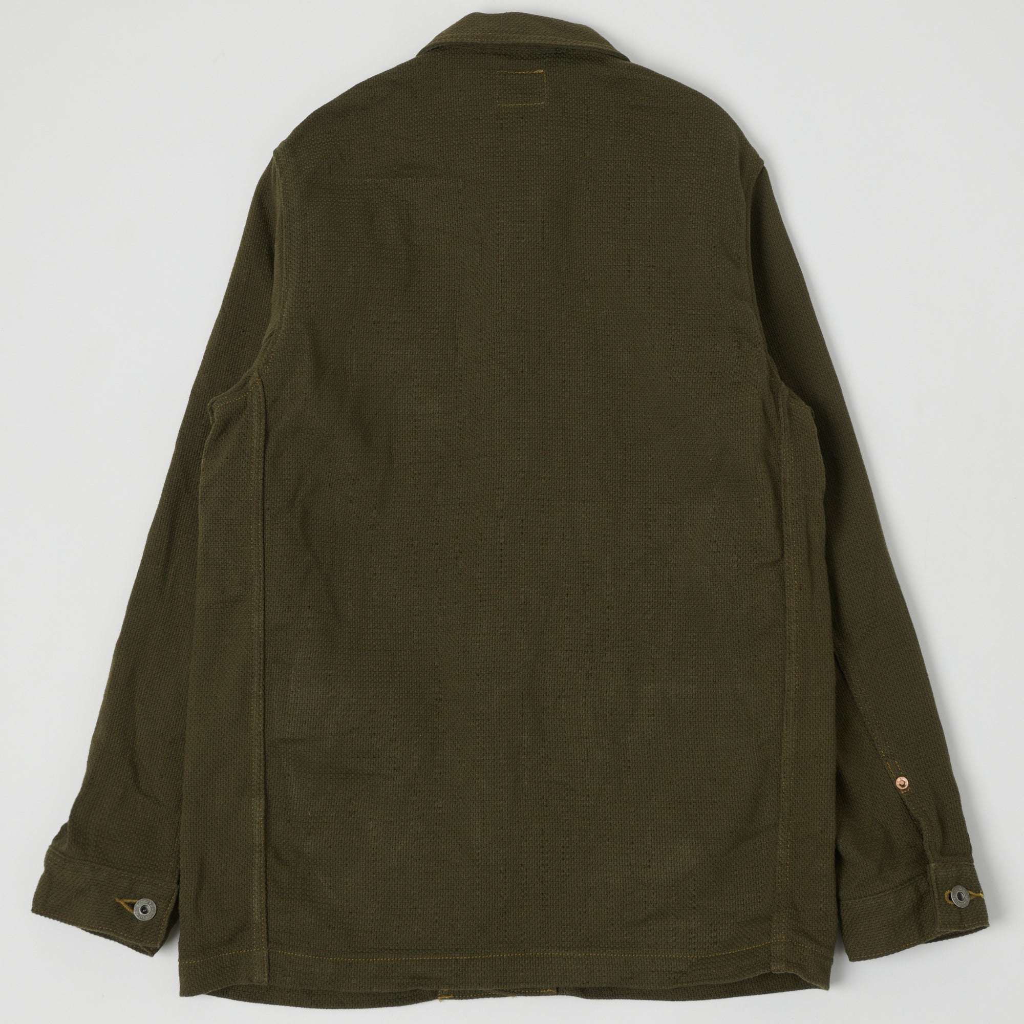 ONI Denim 03100-OLVDR Sashiko Dobby Coverall Jacket - Olive Drab