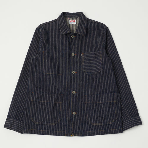 ONI Denim 03101-HJS 12oz Drop Needle Coverall Jacket - One Wash