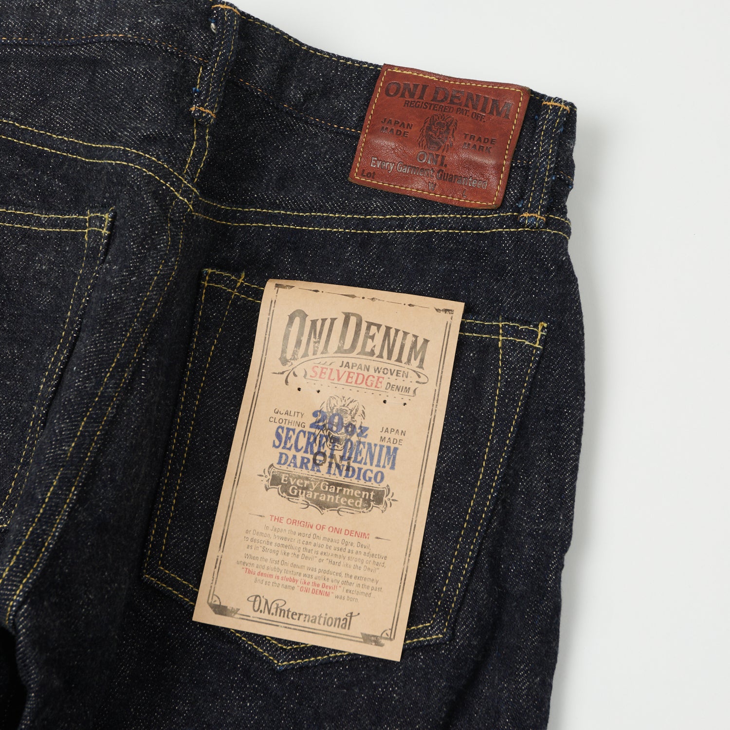 ONI Denim 246-DIZR 20oz 'Dark Indigo Secret Denim' Relaxed Tapered Jean - One Wash