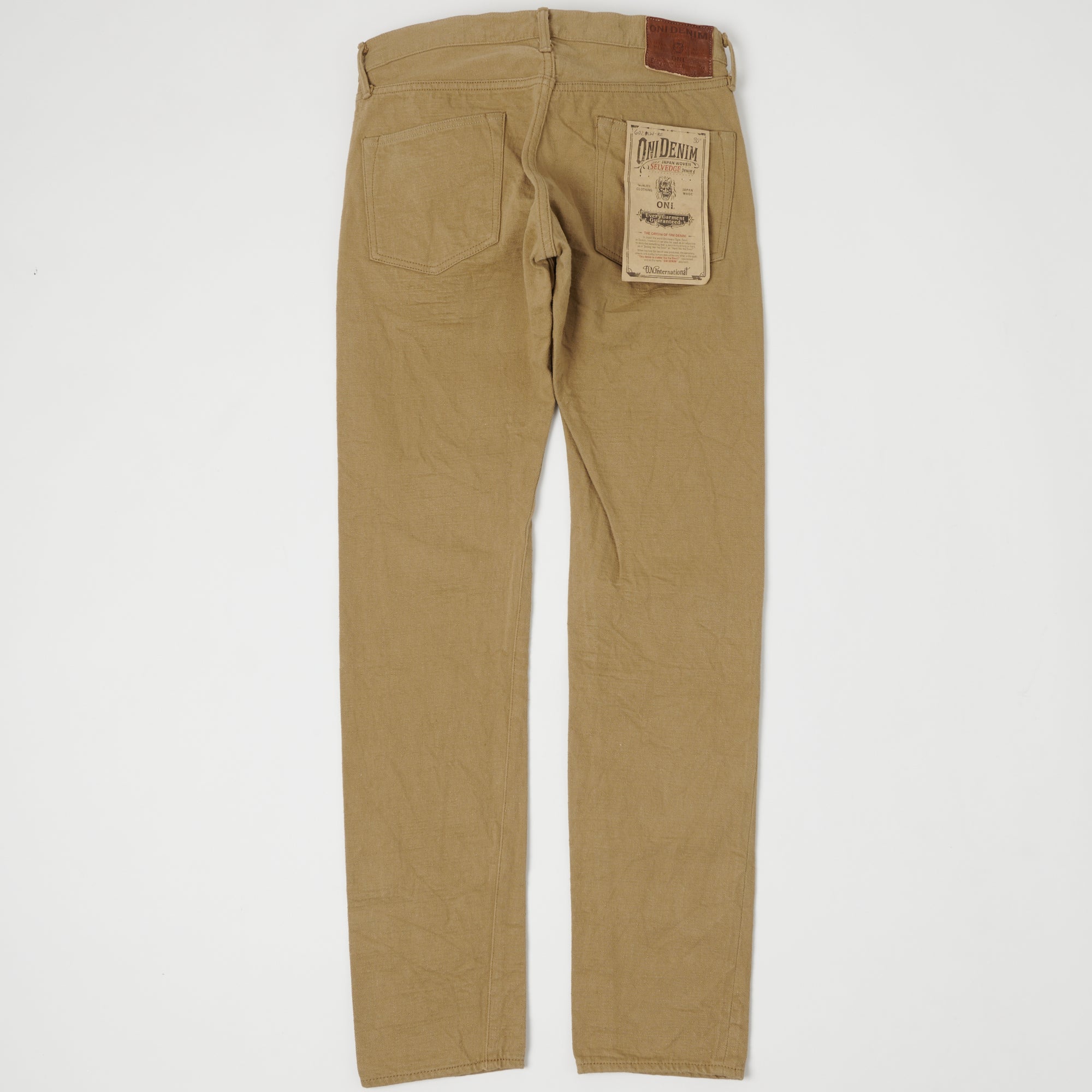 ONI Denim 602LW-BE 'Super Low Tension Beige' 12oz Regular Tapered Jean - One Wash