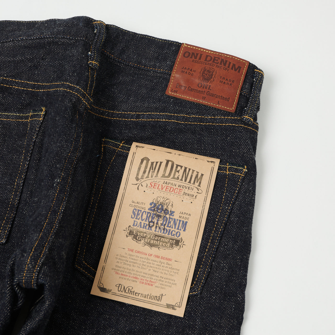 ONI Denim 622-DIZR 20oz 'Dark Indigo Secret Denim' Relaxed Tapered Jean - One Wash