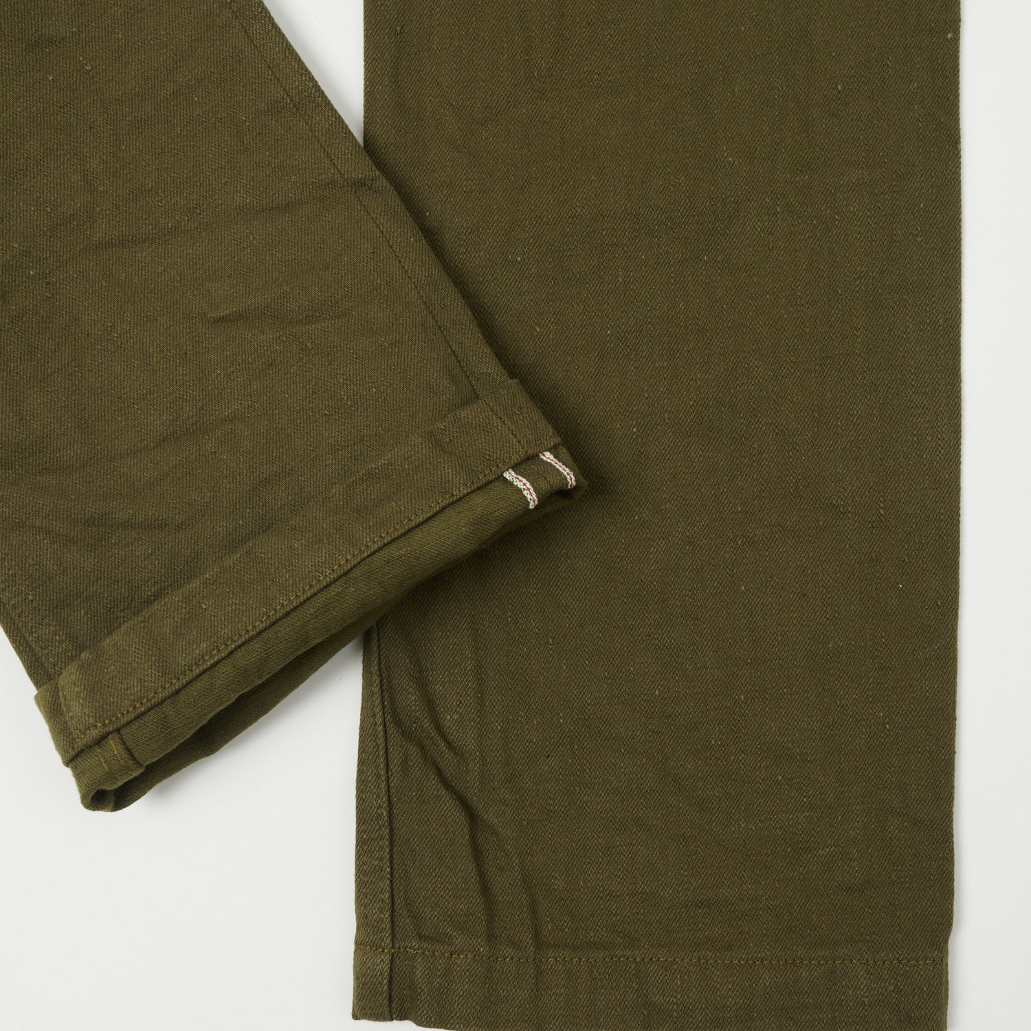 ONI Denim 727DK 12oz Dark Olive Sulfur Slim Straight Chino - Rinsed