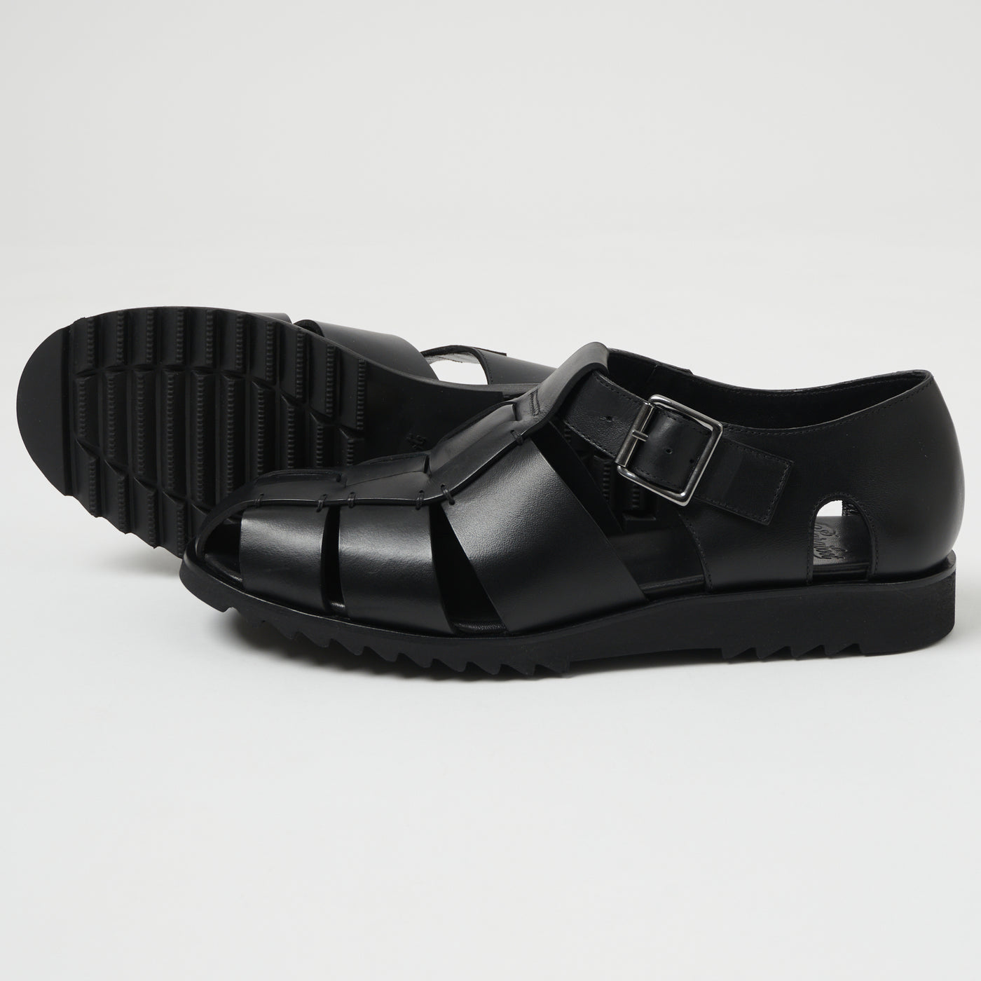 Paraboot Pacific Sport Sandal - Black Lisse Noir
