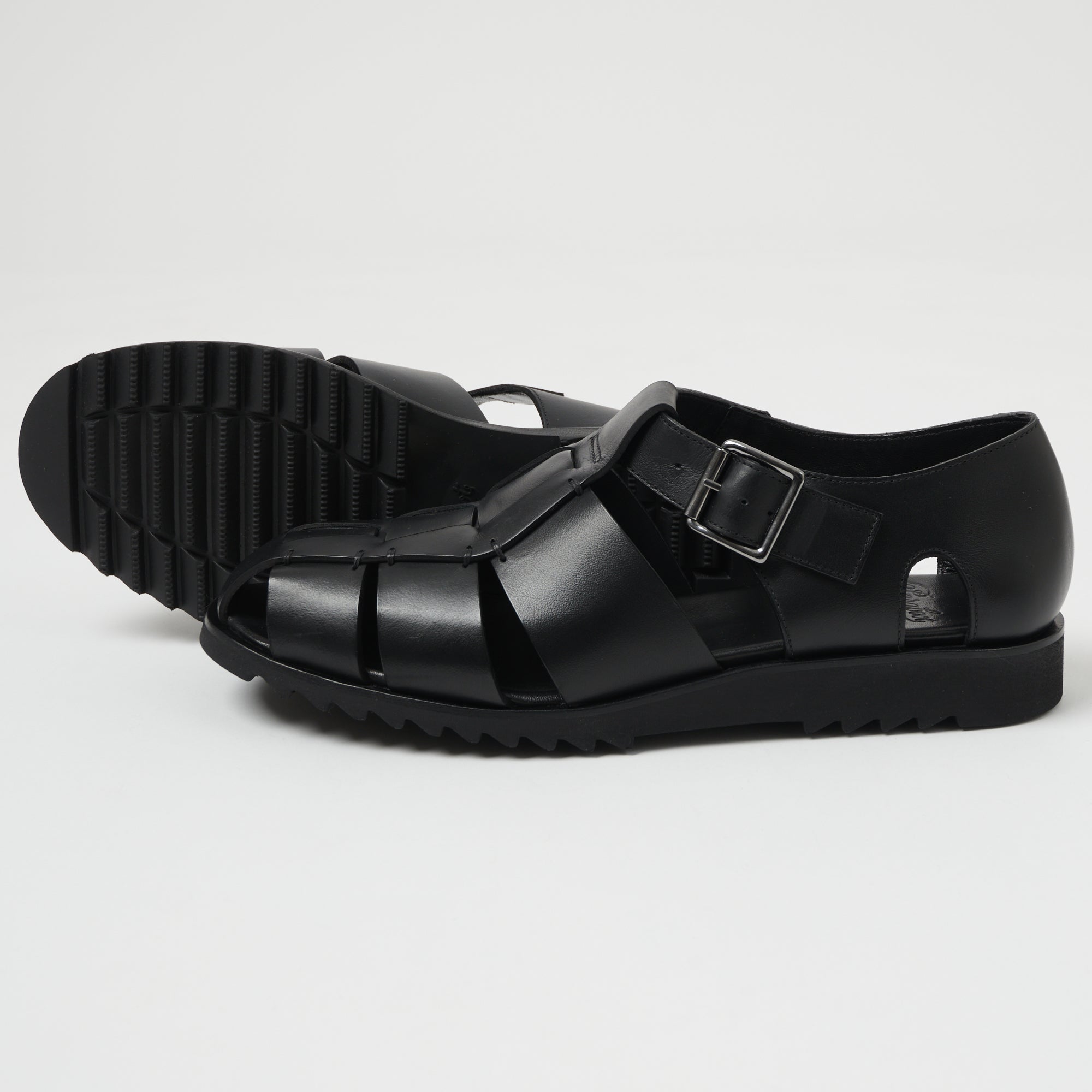 Paraboot Pacific Sport Sandal - Black Lisse Noir