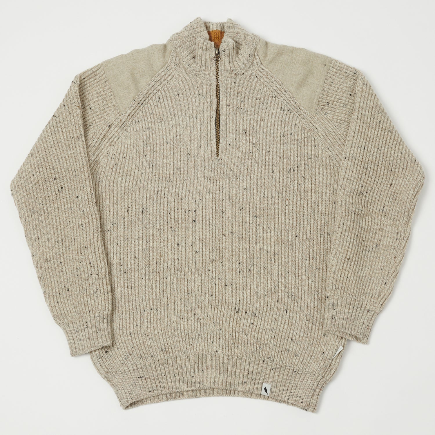 Peregrine Foxton Quarter Zip Jumper - Oatmeal
