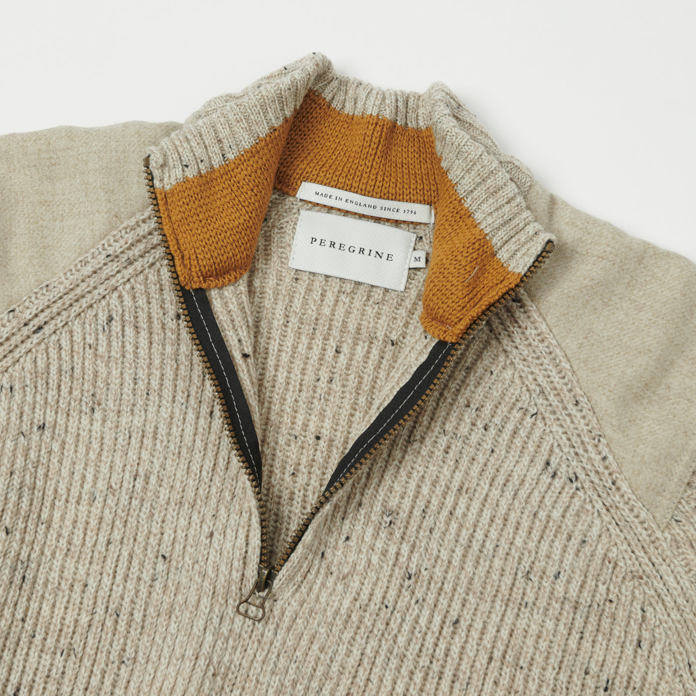 Peregrine Foxton Quarter Zip Jumper - Oatmeal