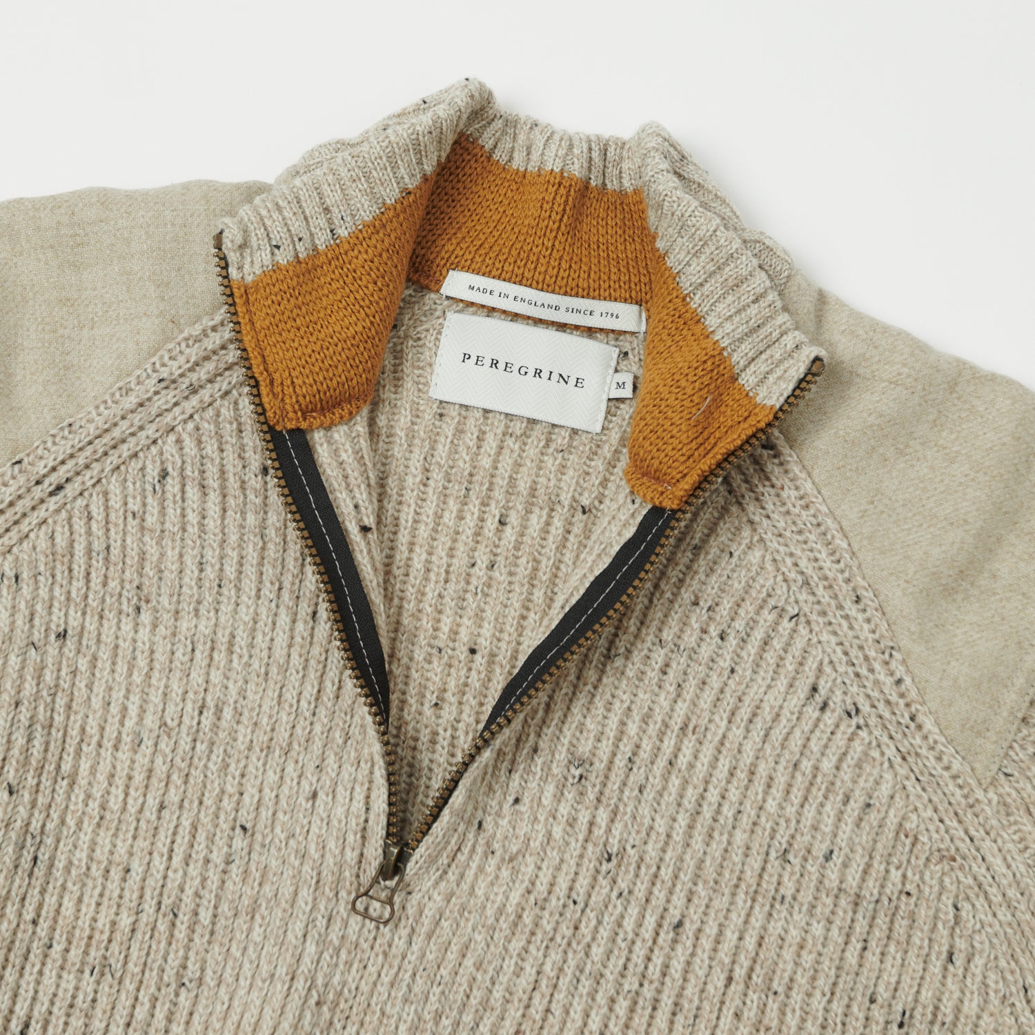 Peregrine Foxton Quarter Zip Jumper - Oatmeal