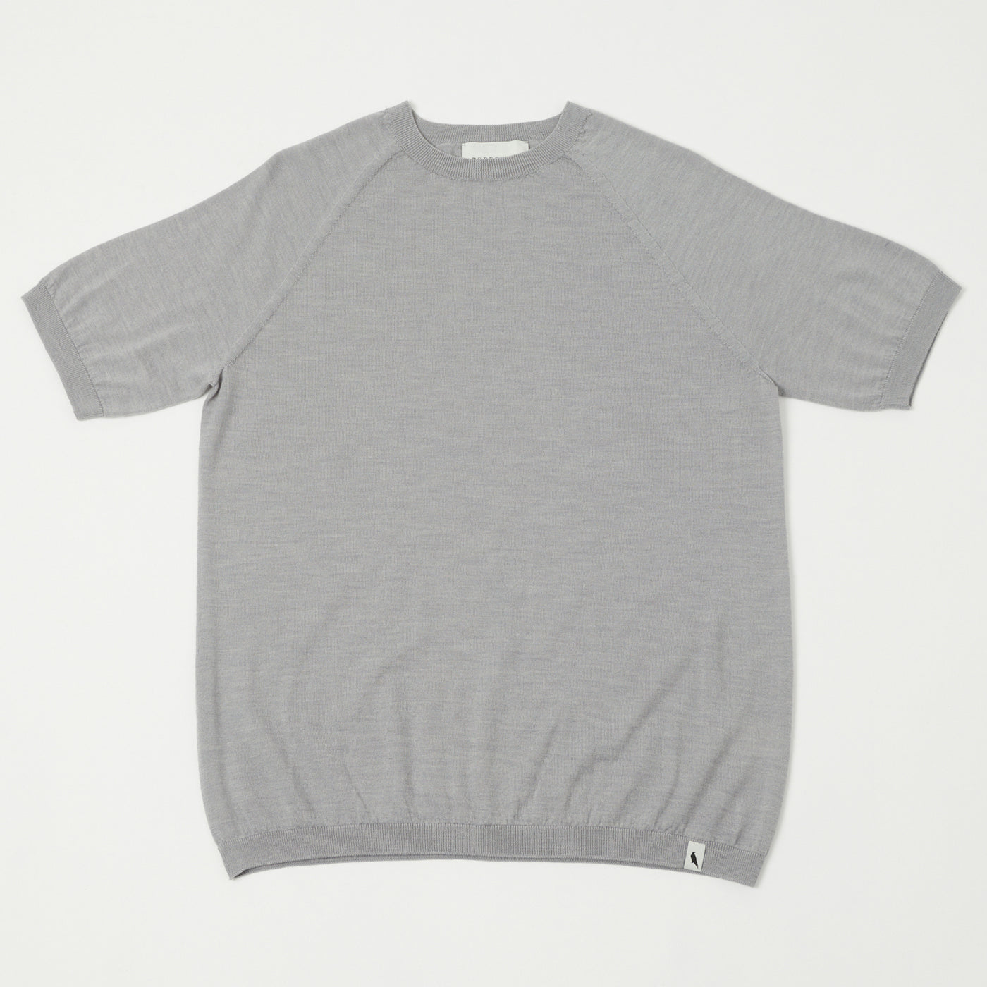 Peregrine Knitted Wool T-Shirt - Light Grey