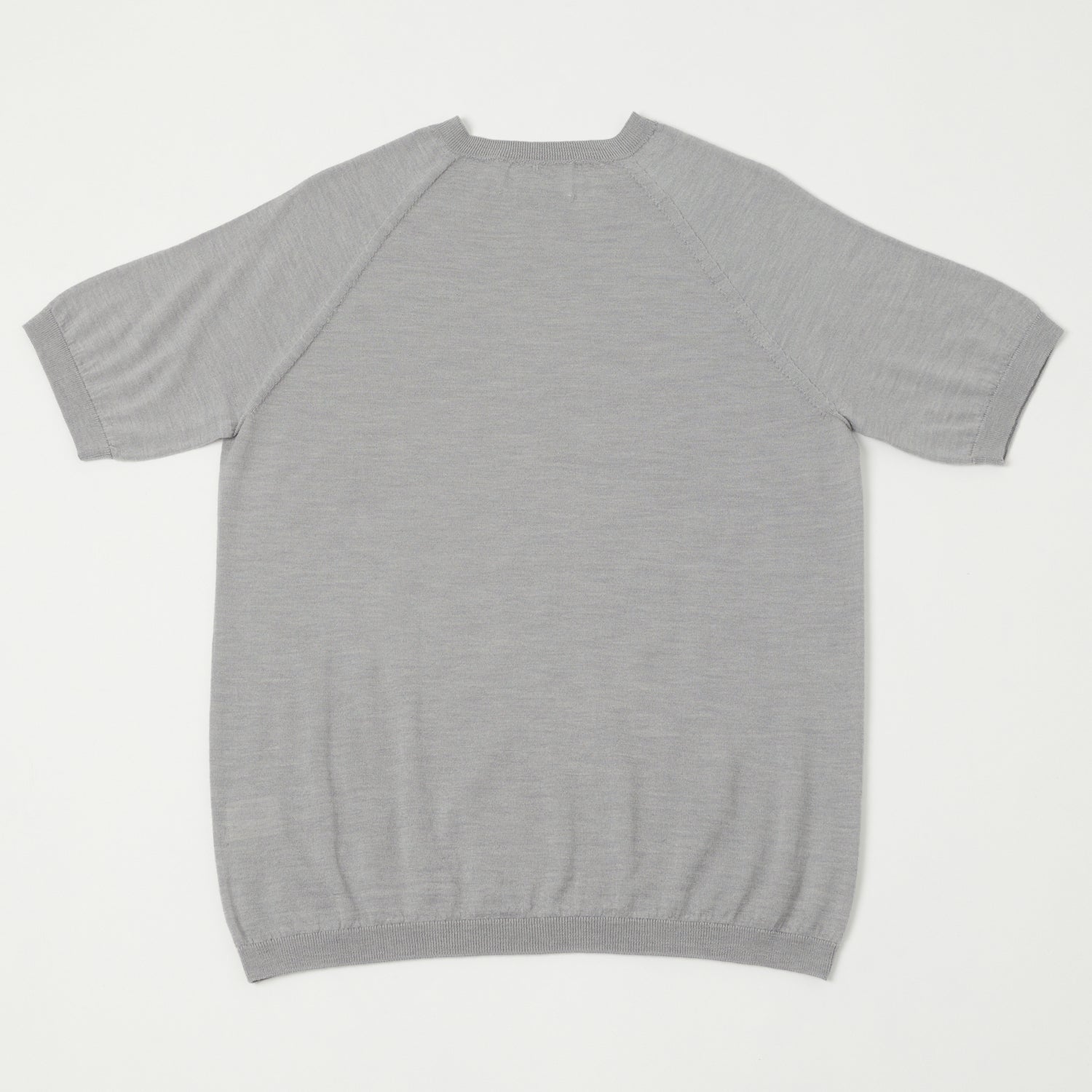 Peregrine Knitted Wool T-Shirt - Light Grey