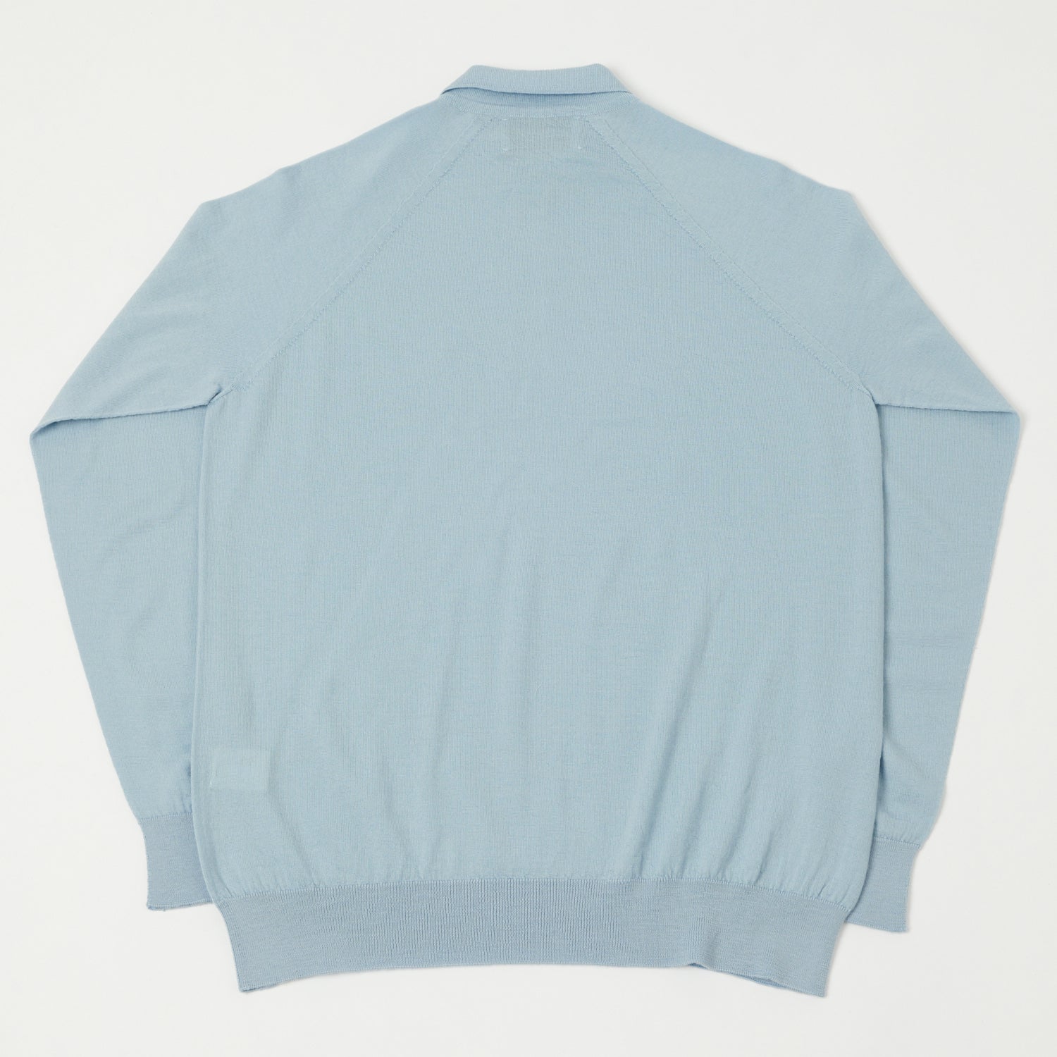 Peregrine Long Sleeve Wool Polo Shirt - Ocean